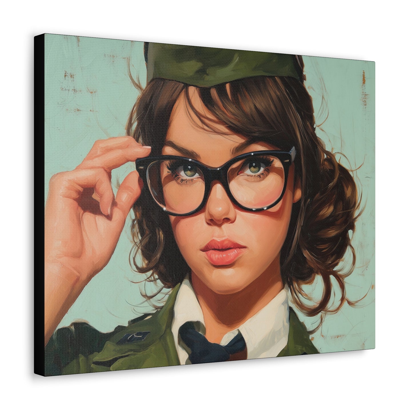 Gallery Wrapped Canvas, Liberty and Lace Art Canvas, Erotic Pinup Art Canvas – Piper