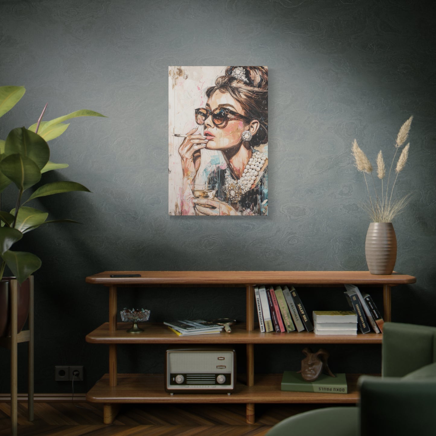 Gallery Wrapped Canvas, The Diva Project Art Canvas, Pinup Art Canvas – Audrey Hepburn - TWO