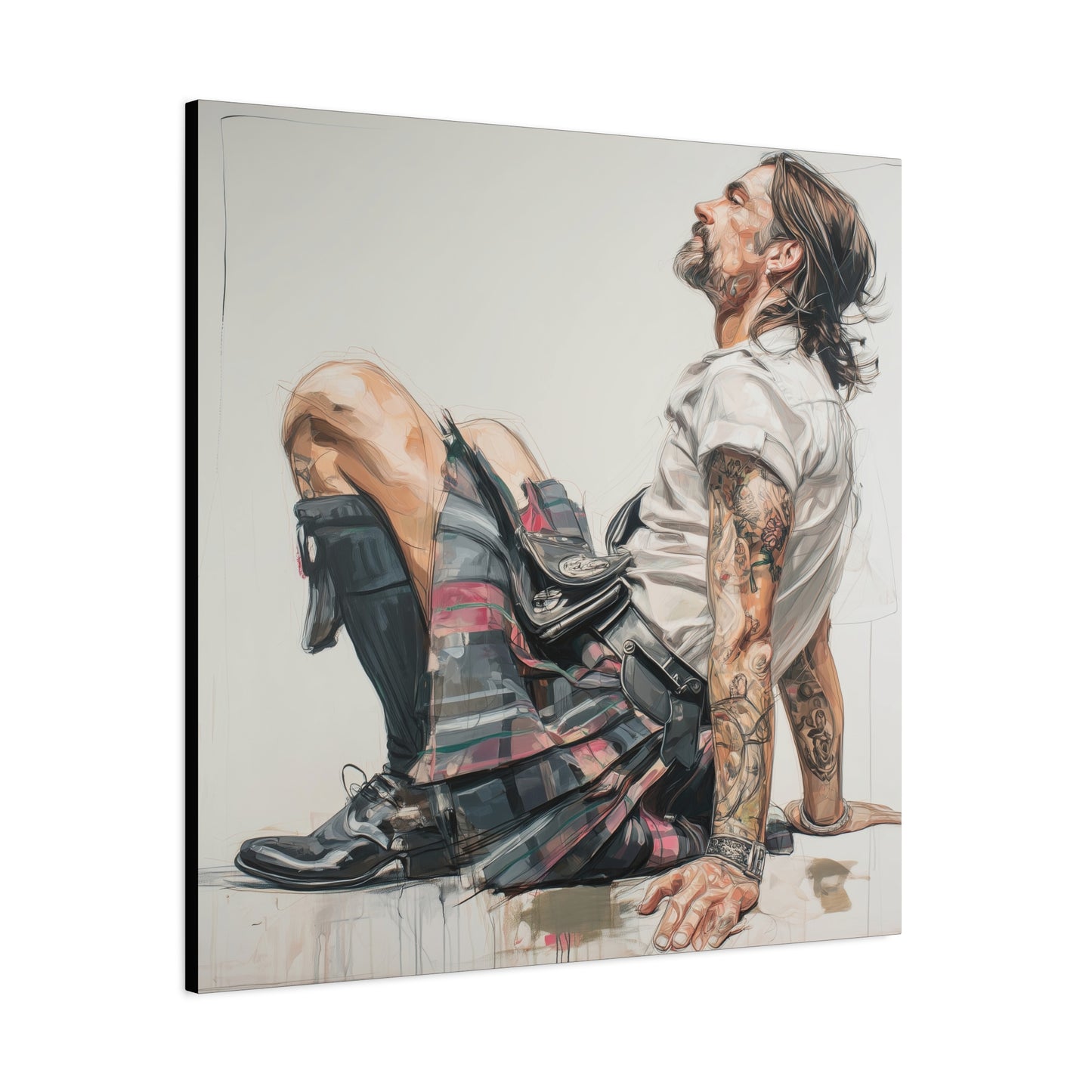 Gallery Wrapped Canvas, Kilts and Carnage Art Canvas, Erotic Pinup Art Canvas – Alastair