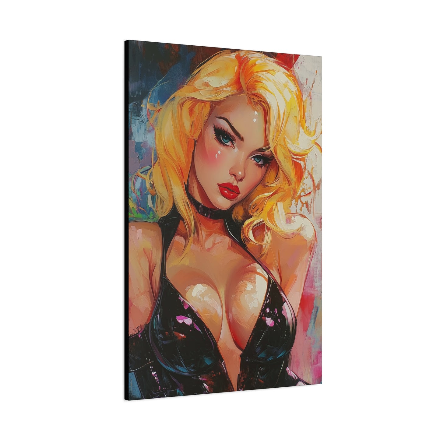 Gallery Wrapped Canvas, Guilt and Grit Adult Art Canvas, Erotic Pinup Art Canvas – Esme