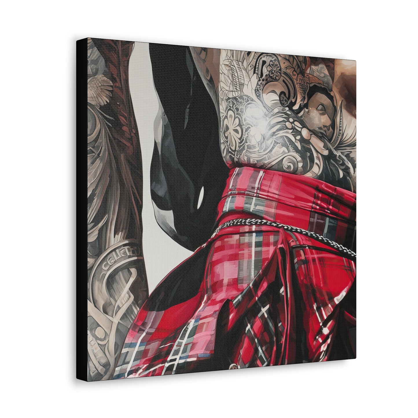 Gallery Wrapped Canvas, Kilts and Carnage Art Canvas, Erotic Pinup Art Canvas – Alexander