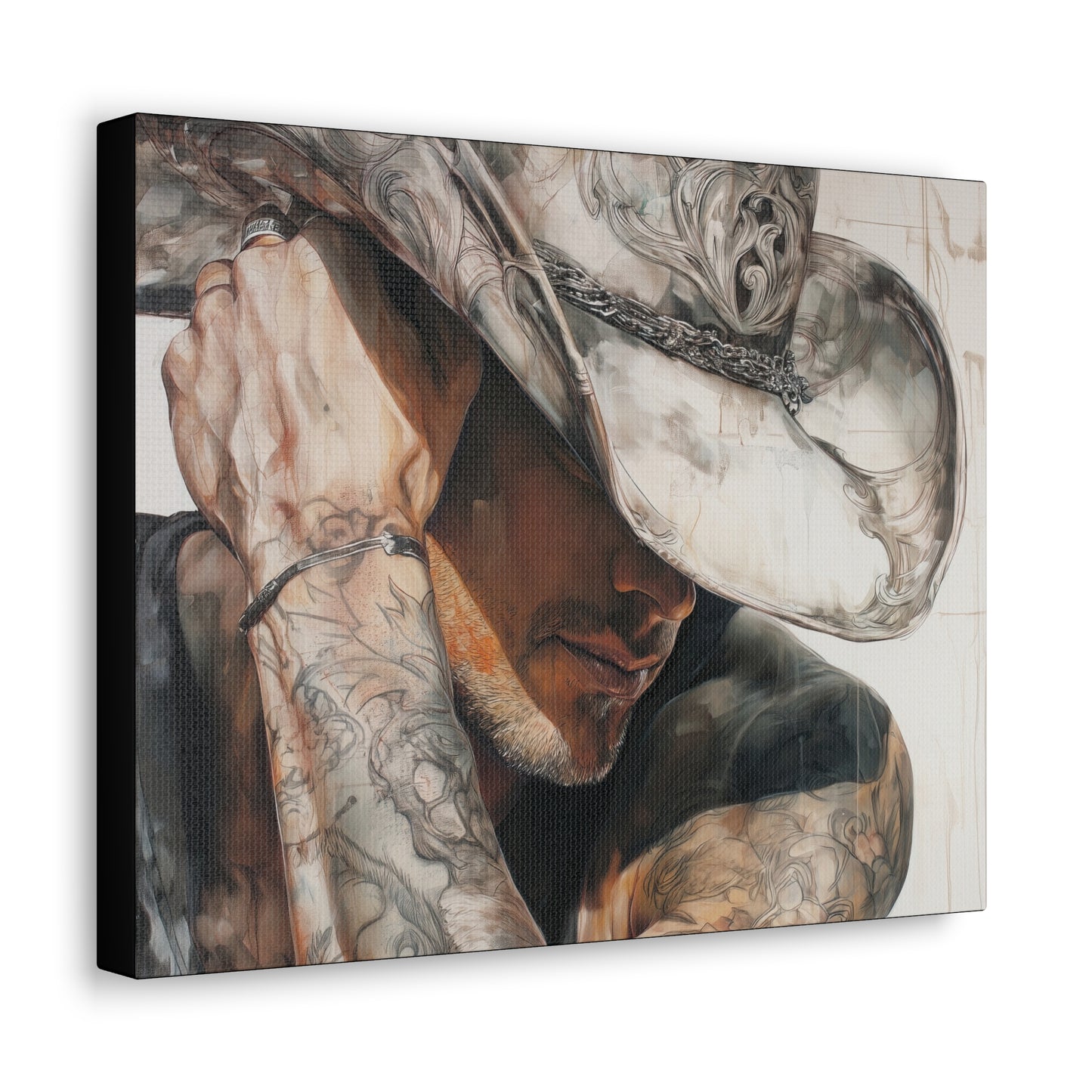 Gallery Wrapped Canvas, Wranglers and Wreckage Art Canvas, Erotic Pinup Art Canvas – Chase