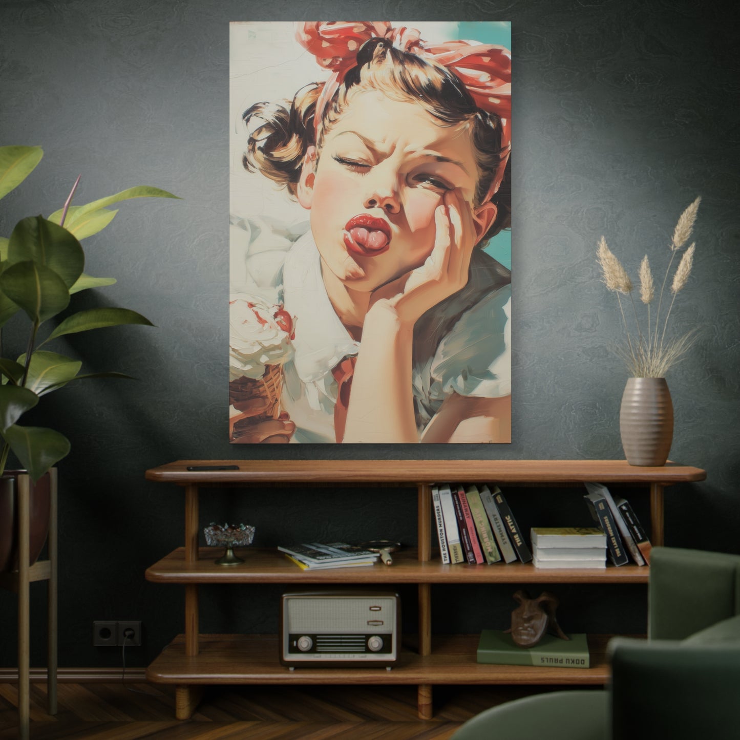 Gallery Wrapped Canvas, Sweet Summer Nostalgia, Sugar and Spice Art Canvas, Ice Cream Dreams Art – Angie