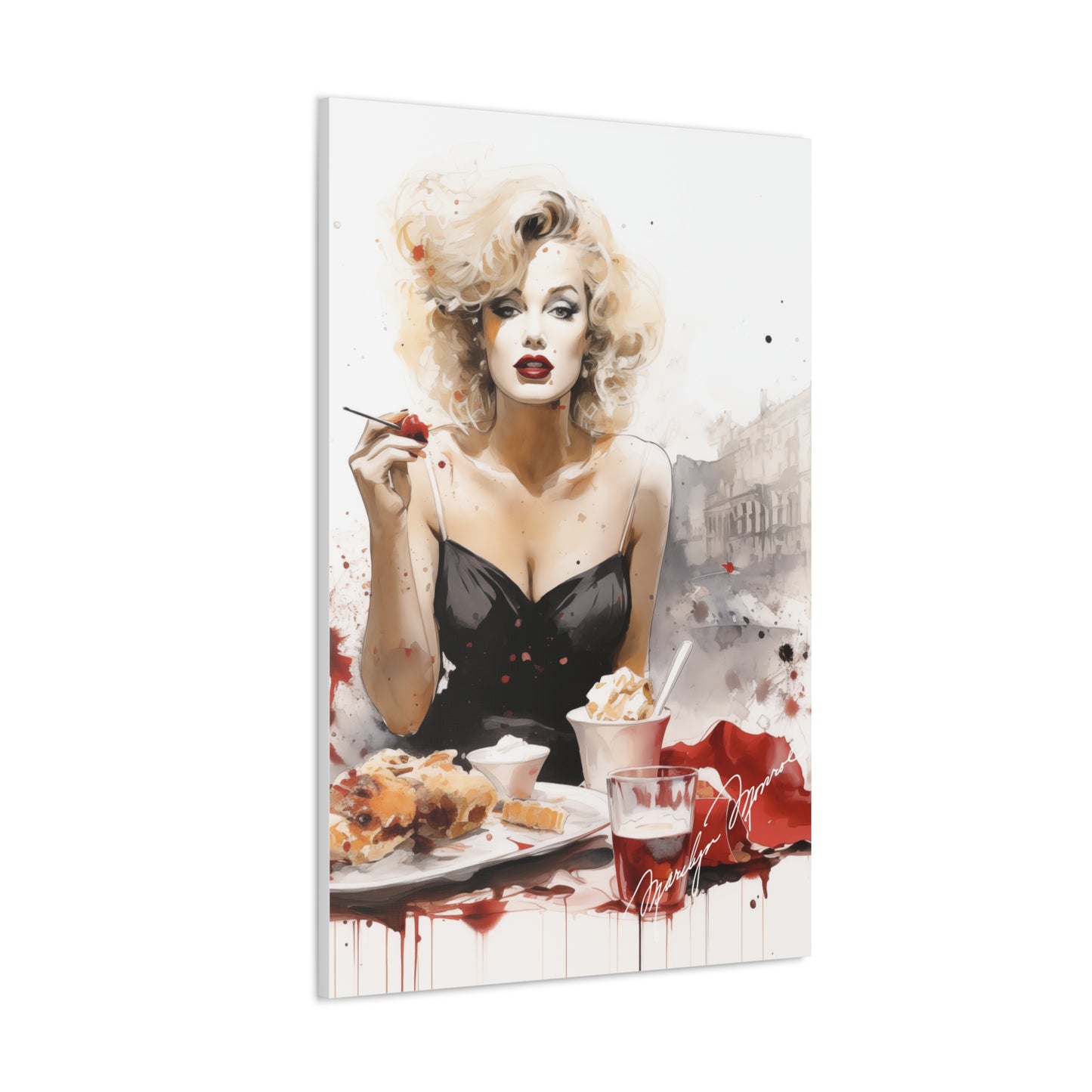 Canvas Wall Art, Gallery Wrapped Pop Art, Celebrity Wall Art – Marilyn Monroe - Cafe