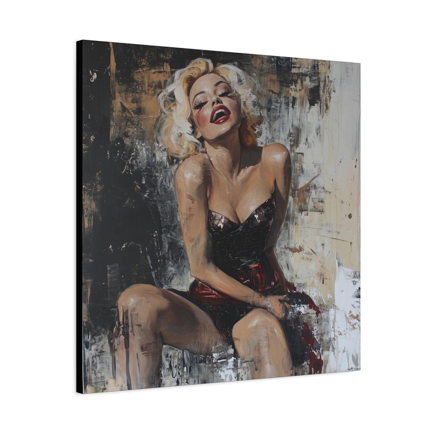Gallery Wrapped Canvas, Guilt and Grit Adult Art Canvas, Erotic Pinup Art Canvas – Aria