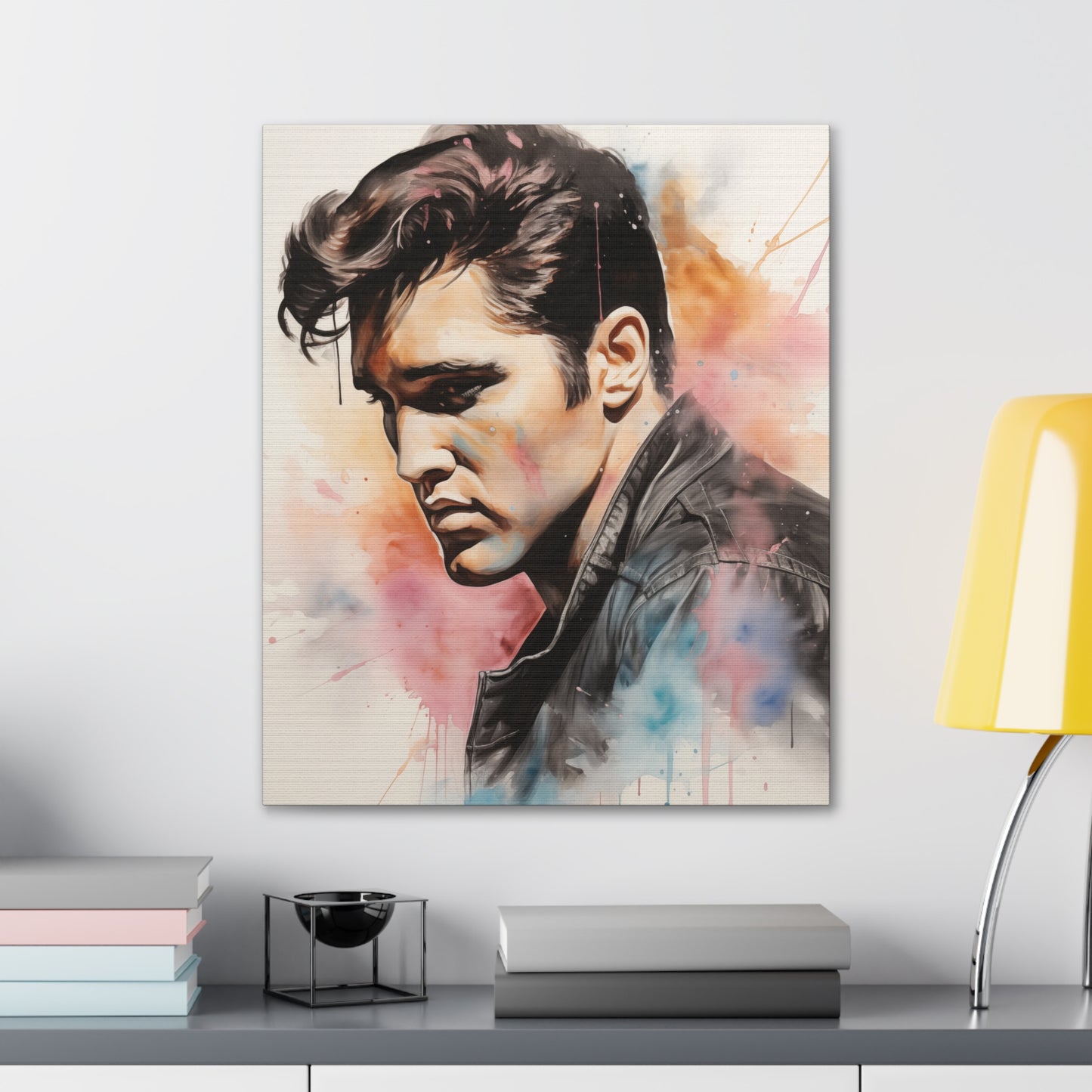 Gallery Wrapped Canvas, Celebrity Inspired, Pop Art Canvas – Elvis