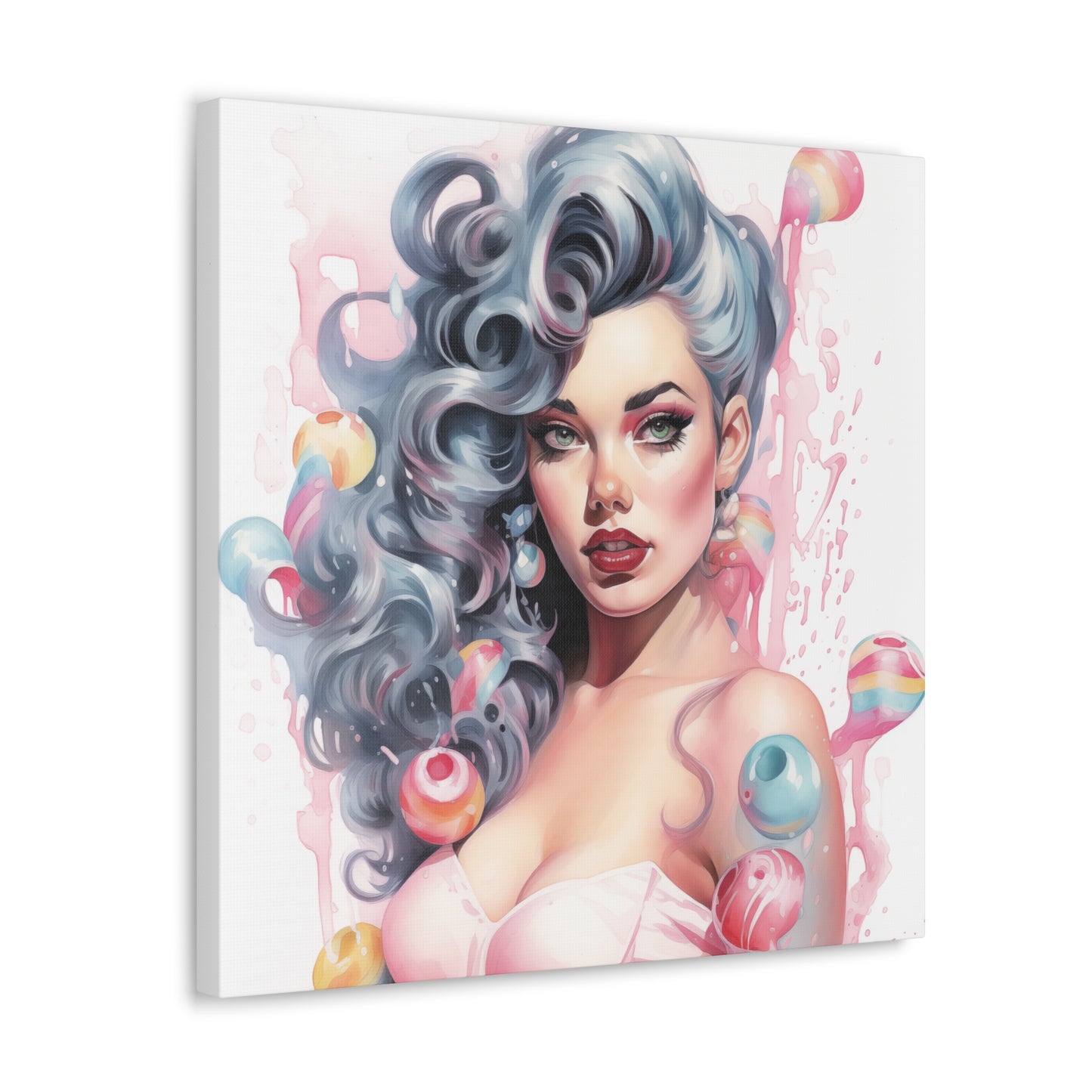 Canvas Wall Art, Gallery Wrapped Pop Art, Femme Doll Wall Art – Lux