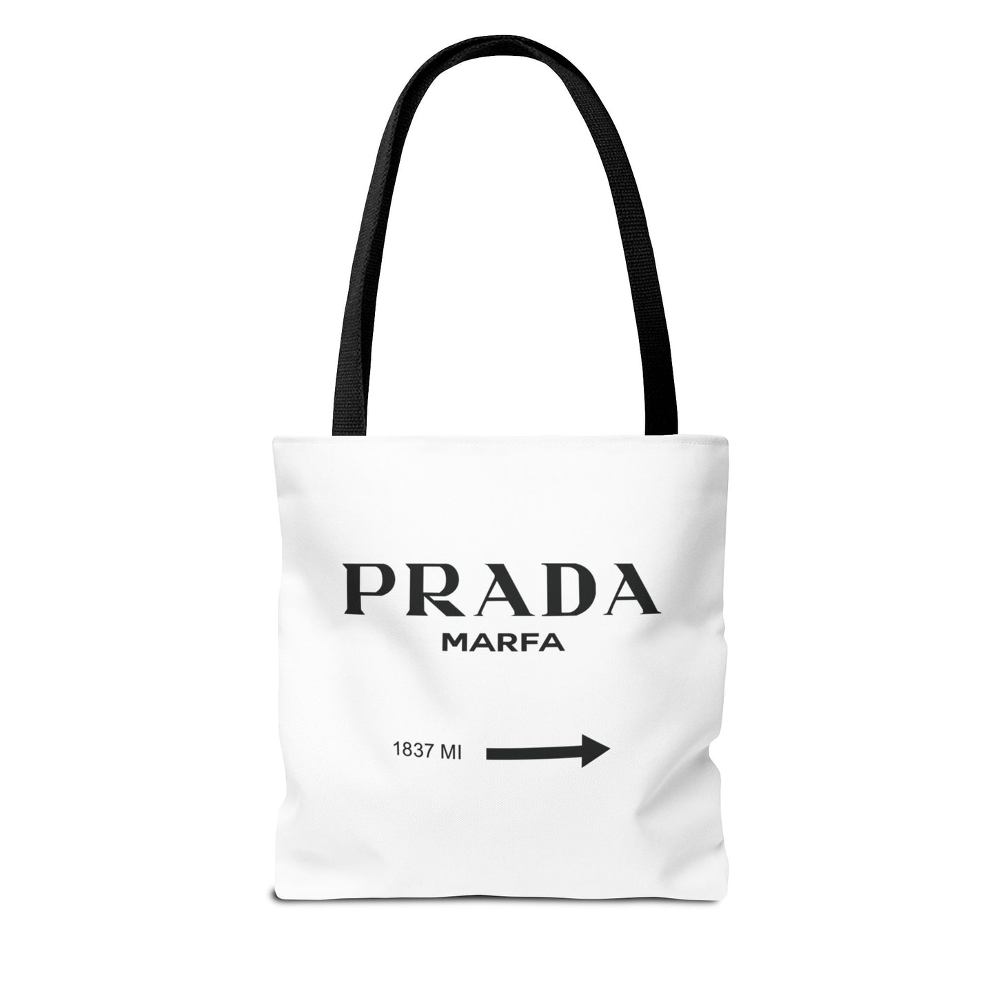 Designer Inspired Tote Bag, Utility Tote - Marfa Art Installation Tote - 1837 Miles