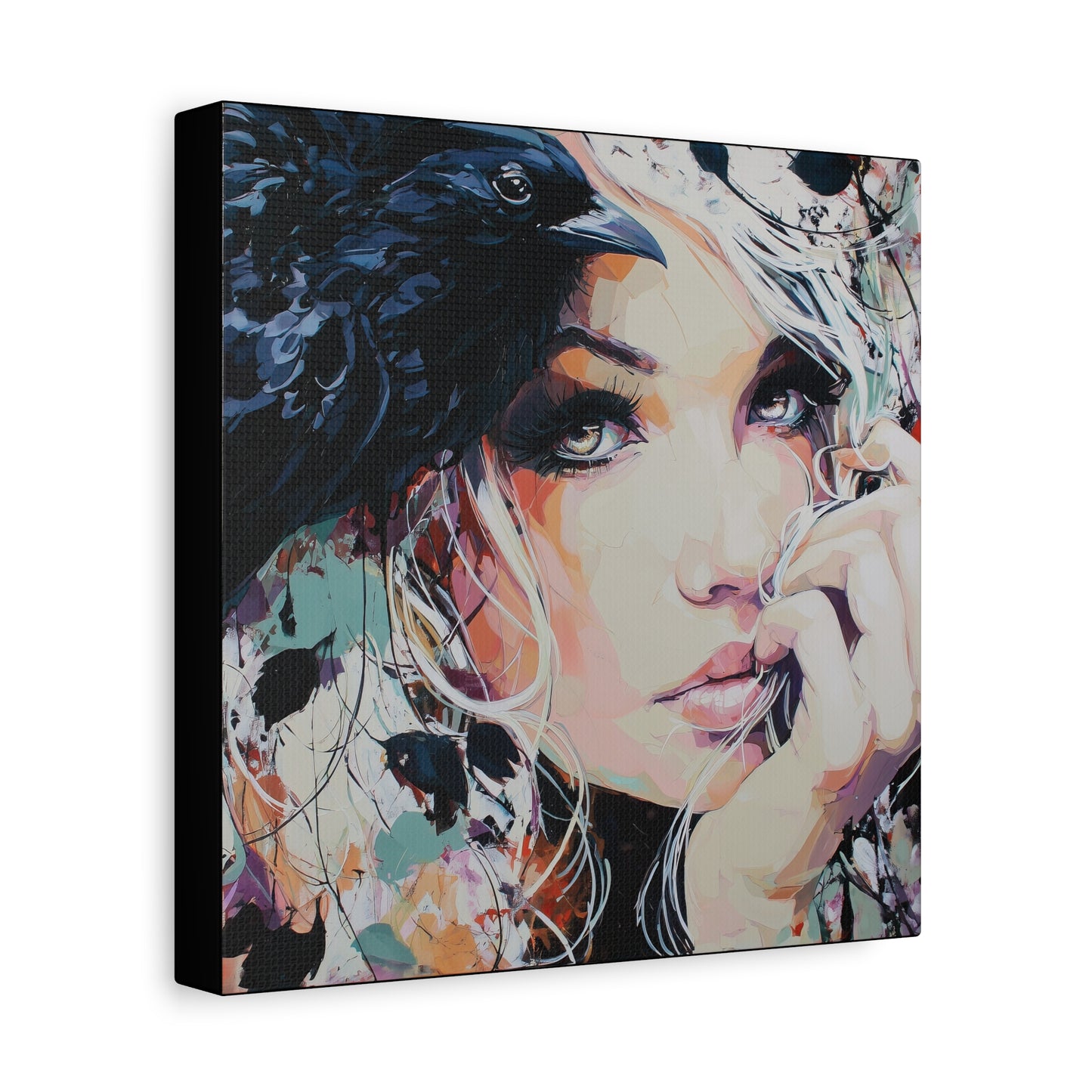 Gallery Wrapped Canvas, Myth and Bones Gothic Art Canvas, Dark Muse Canvas - Calista