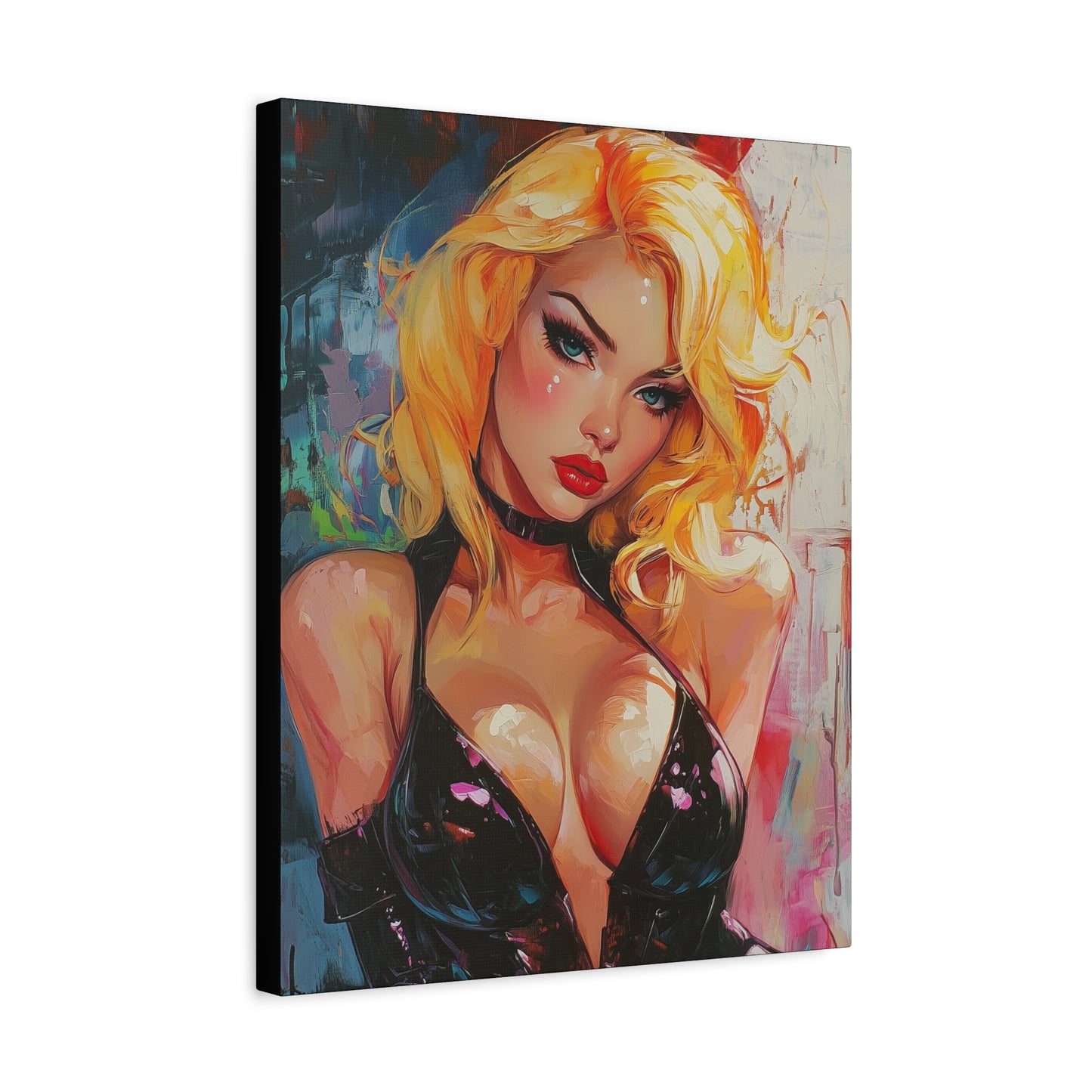 Gallery Wrapped Canvas, Guilt and Grit Adult Art Canvas, Erotic Pinup Art Canvas – Esme