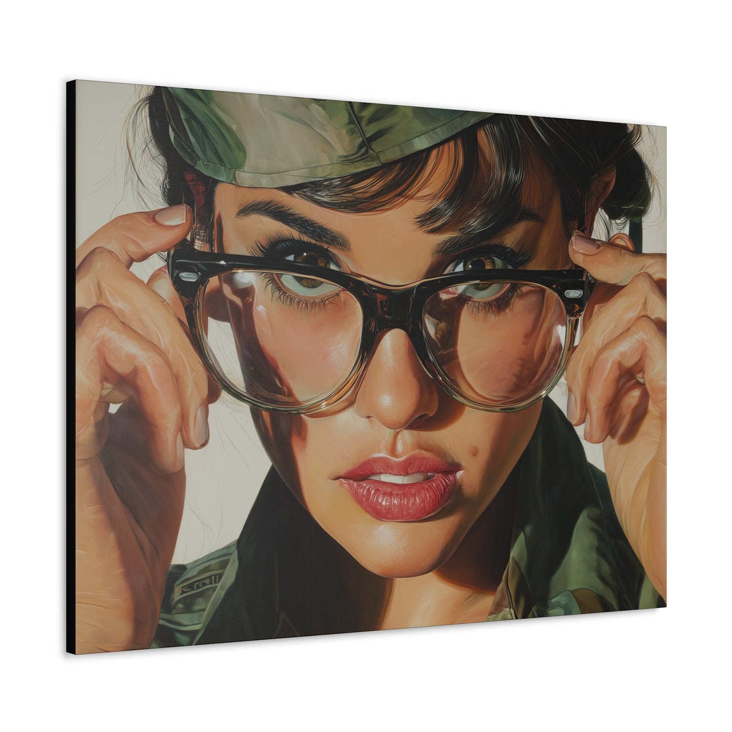 Gallery Wrapped Canvas, Liberty and Lace Art Canvas, Erotic Pinup Art Canvas – Erica