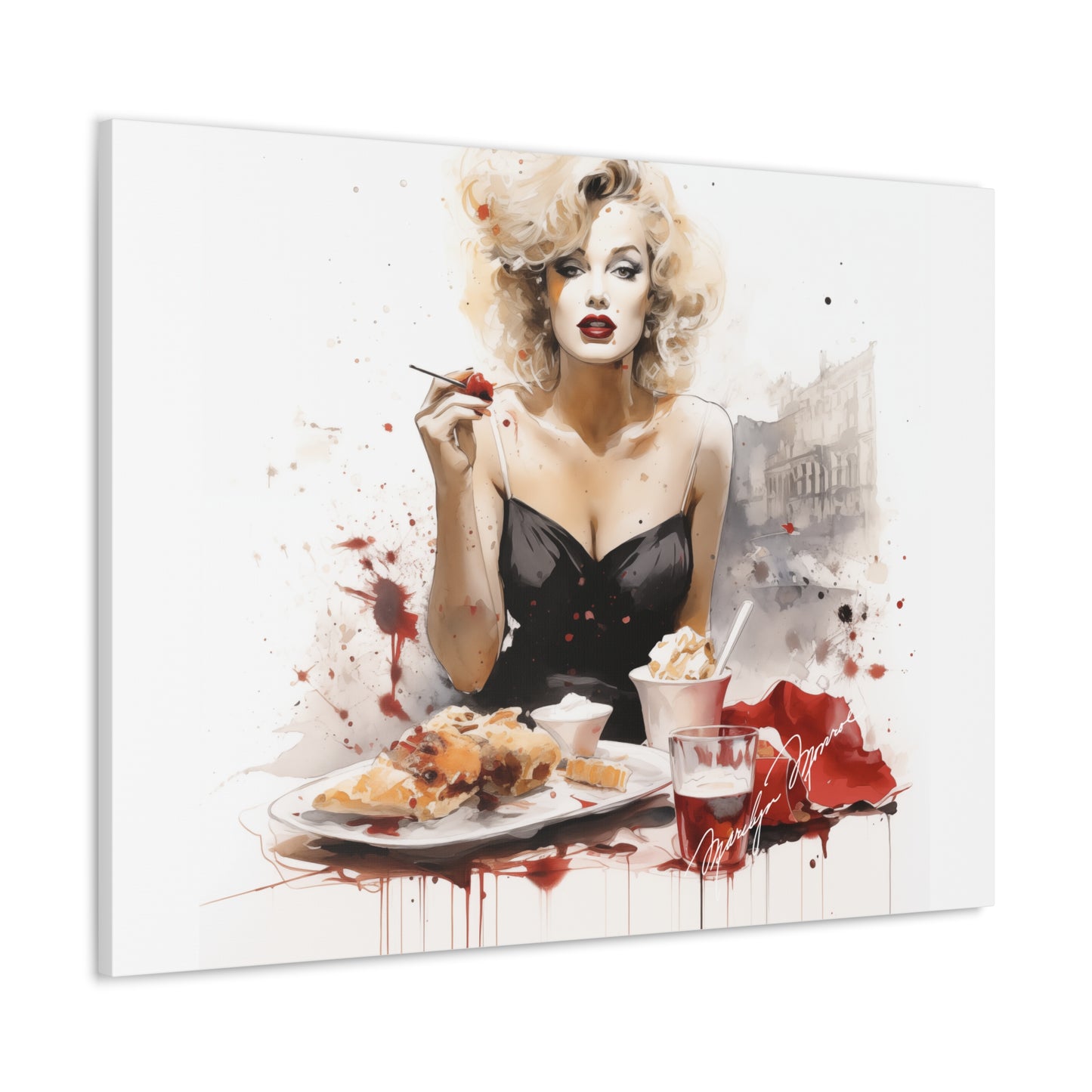 Canvas Wall Art, Gallery Wrapped Pop Art, Celebrity Wall Art – Marilyn Monroe - Cafe