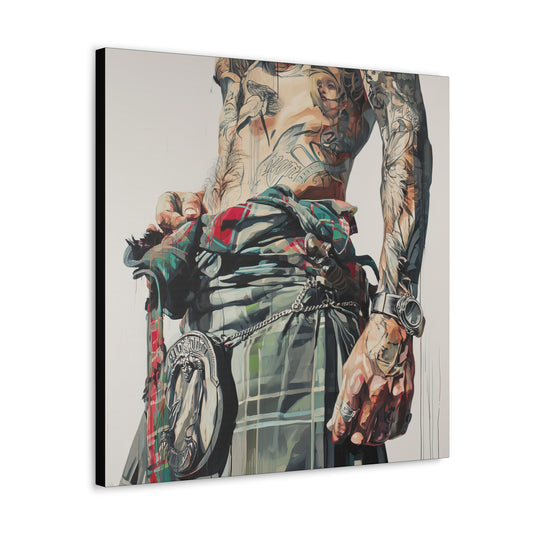 Gallery Wrapped Canvas, Kilts and Carnage Art Canvas, Erotic Pinup Art Canvas – Rory