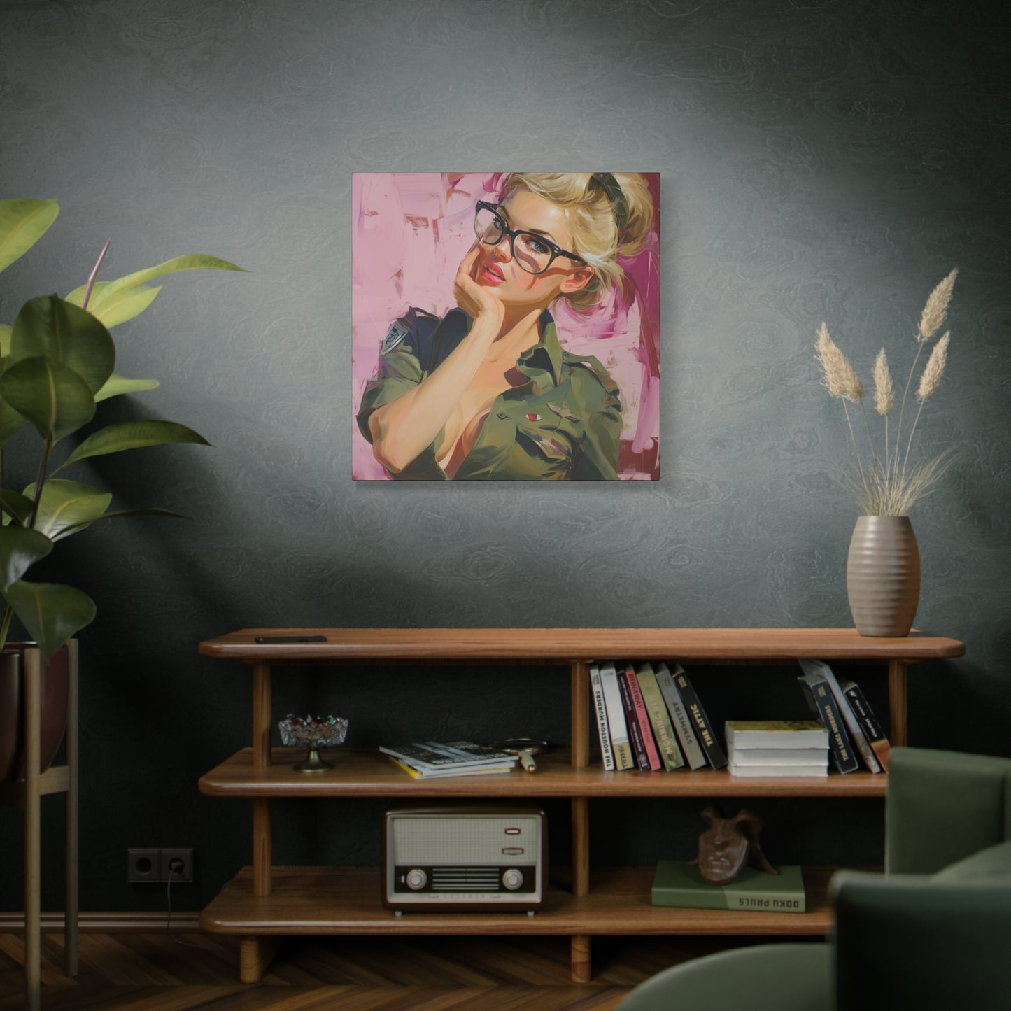 Gallery Wrapped Canvas, Liberty and Lace Art Canvas, Erotic Pinup Art Canvas – Roxanne