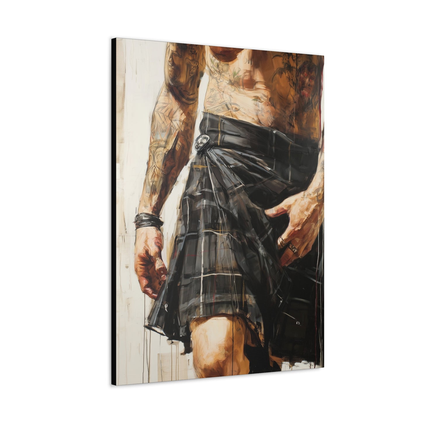 Gallery Wrapped Canvas, Kilts and Carnage Art Canvas, Erotic Pinup Art Canvas – Brodie