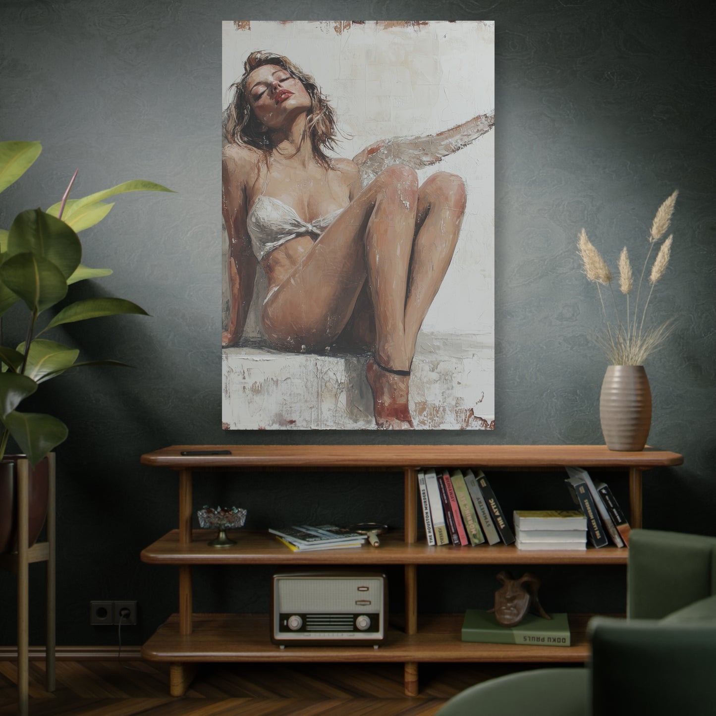 Gallery Wrapped Canvas, Sinners and Saints Art Canvas, Erotic Pinup Art Canvas – Kristen