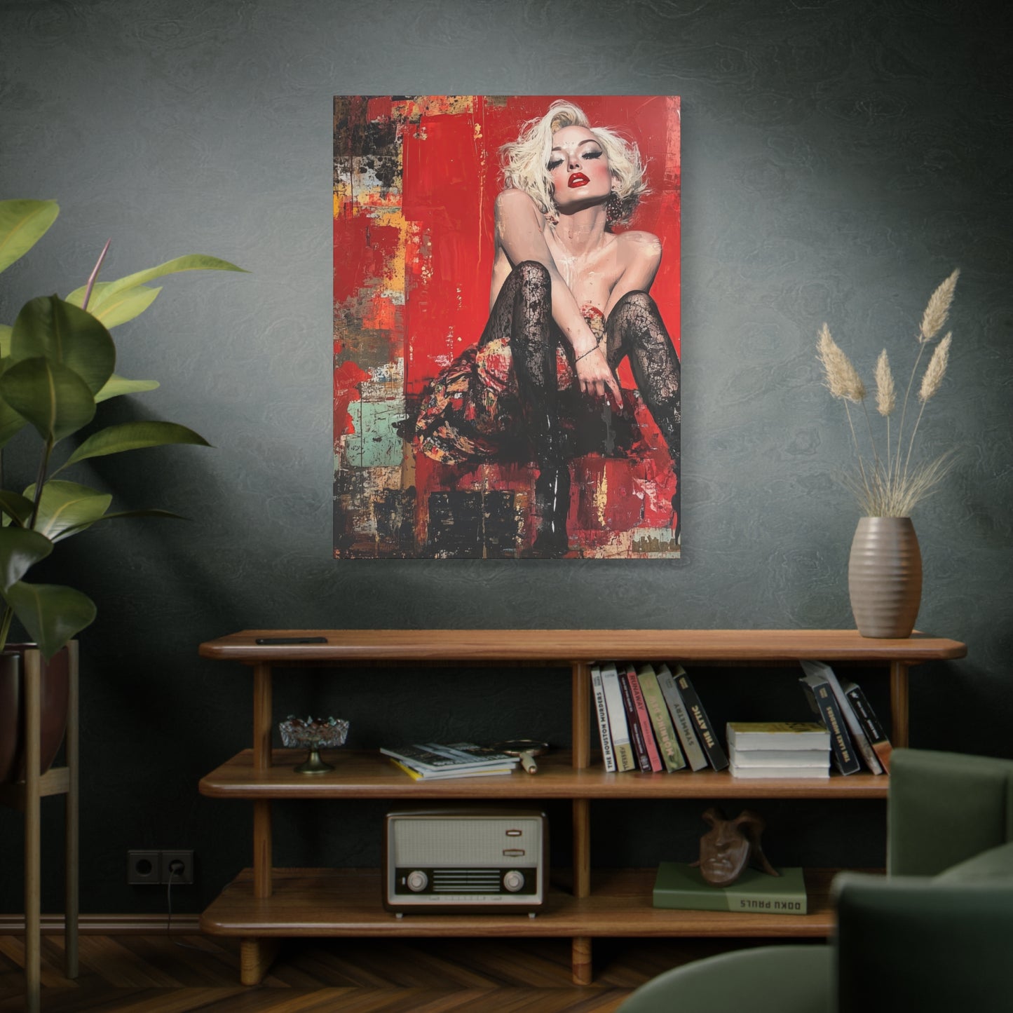 Gallery Wrapped Canvas, Guilt and Grit Adult Art Canvas, Erotic Pinup Art Canvas – Sable