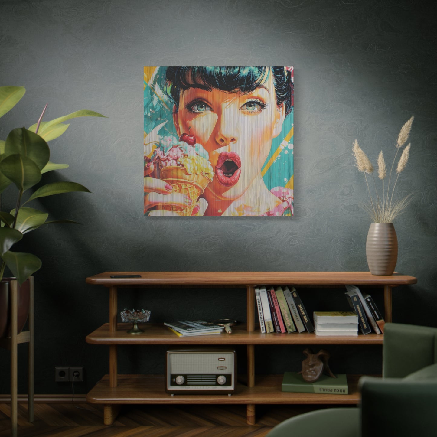 Gallery Wrapped Canvas, Sweet Summer Nostalgia, Sugar and Spice Art Canvas, Ice Cream Dreams Art – Penny
