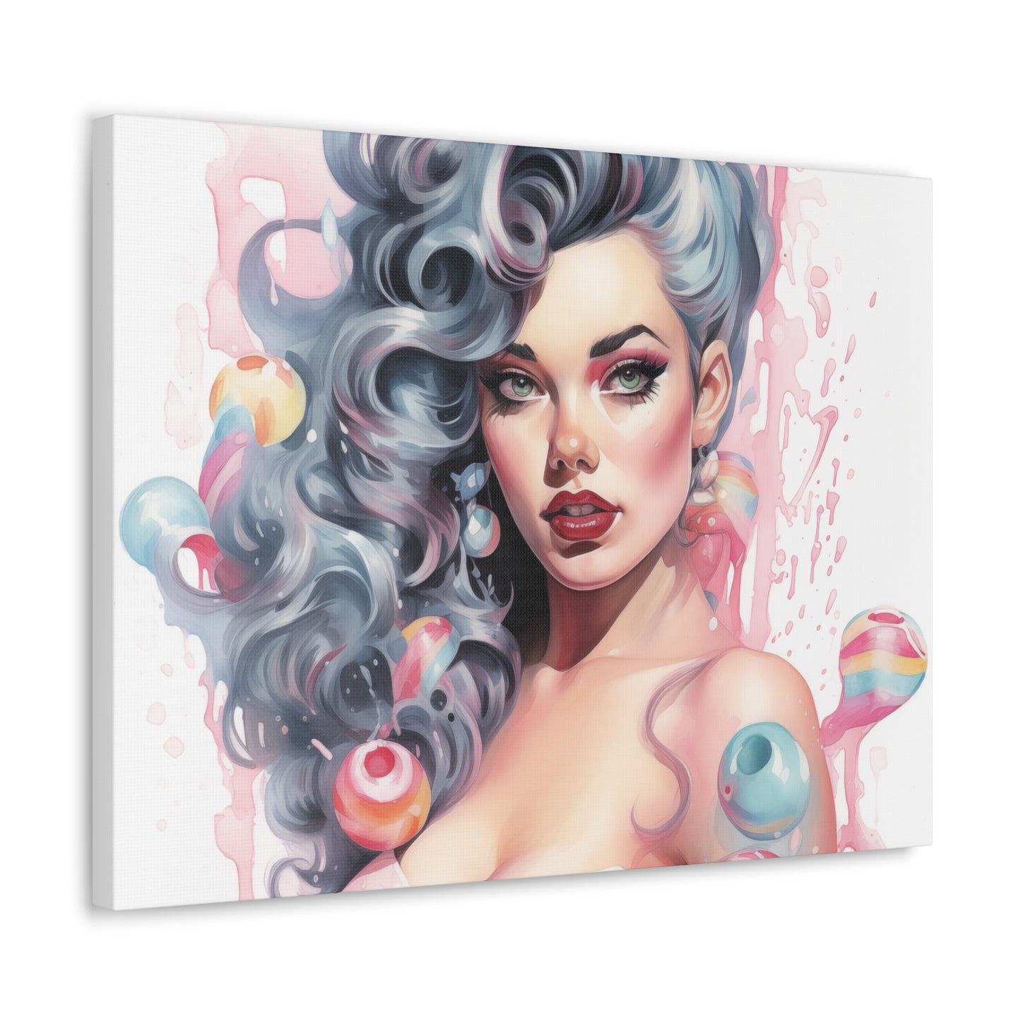 Canvas Wall Art, Gallery Wrapped Pop Art, Femme Doll Wall Art – Lux