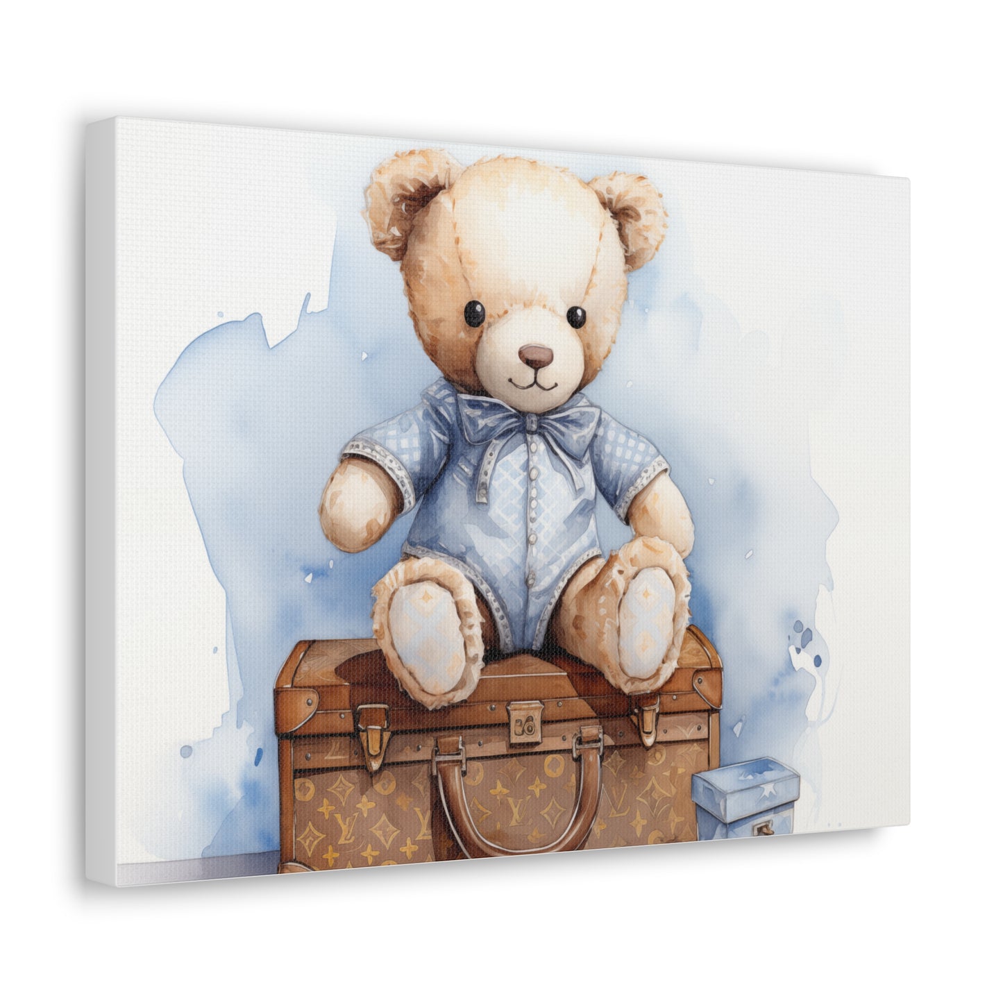 Canvas Gallery Wrap - LV Bear Wall Art - Blu