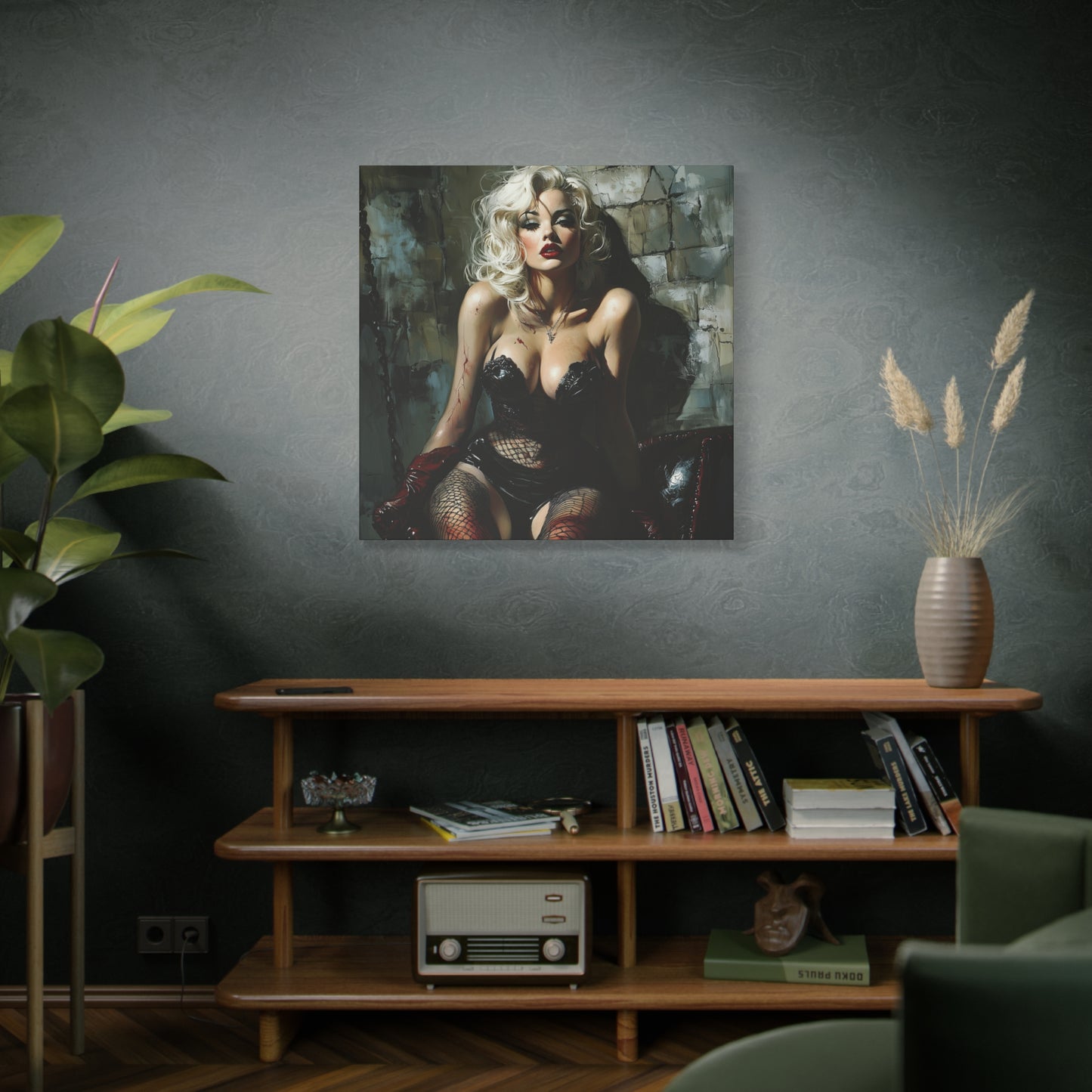 Gallery Wrapped Canvas, Guilt and Grit Adult Art Canvas, Erotic Pinup Art Canvas – Isla