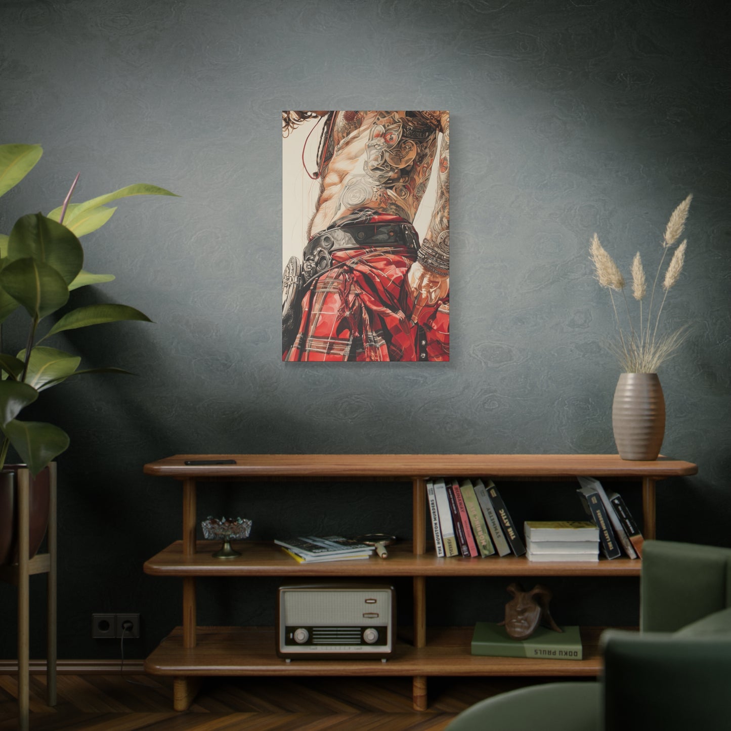 Gallery Wrapped Canvas, Kilts and Carnage Art Canvas, Erotic Pinup Art Canvas – Ronan