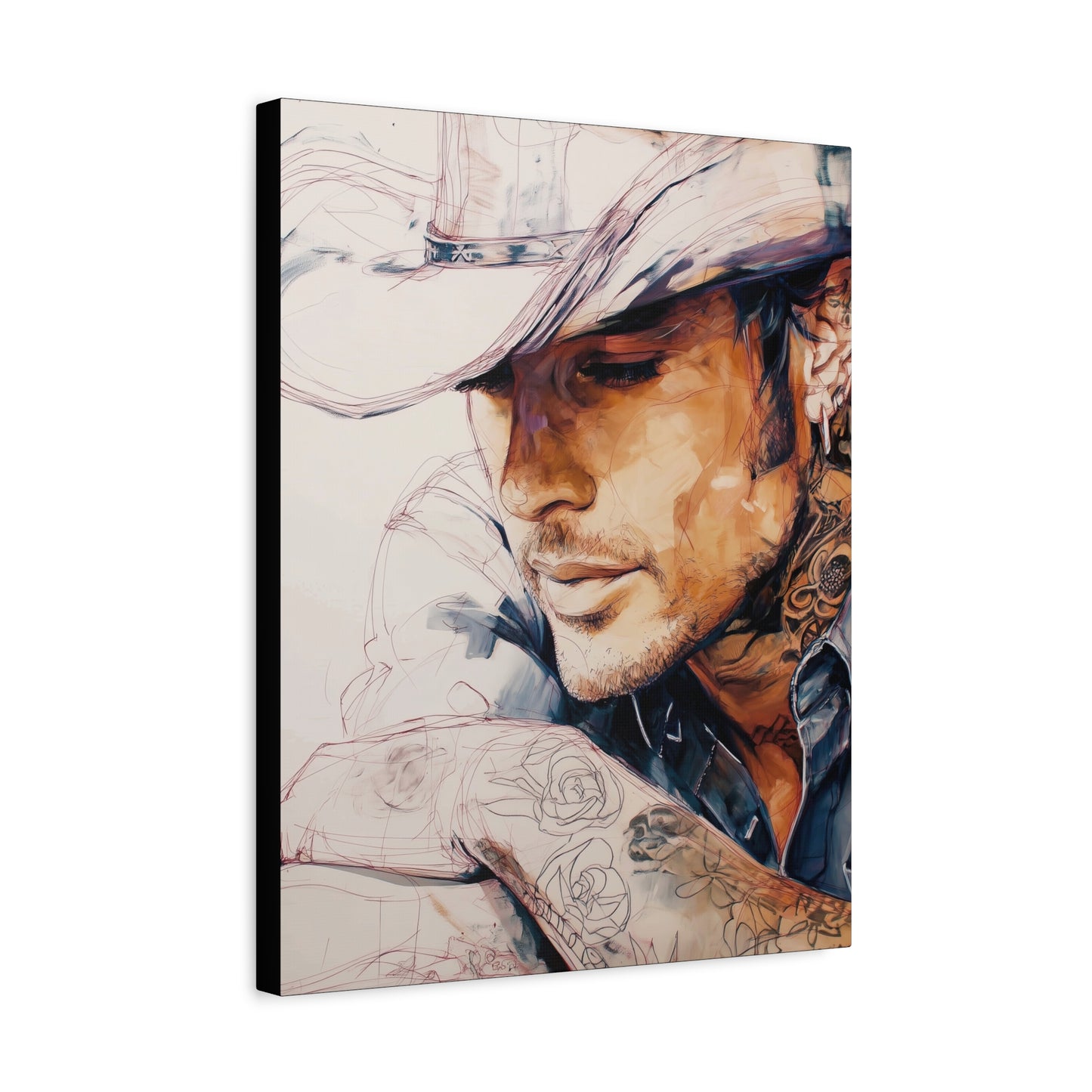 Gallery Wrapped Canvas, Wranglers and Wreckage Art Canvas, Erotic Pinup Art Canvas – Wade
