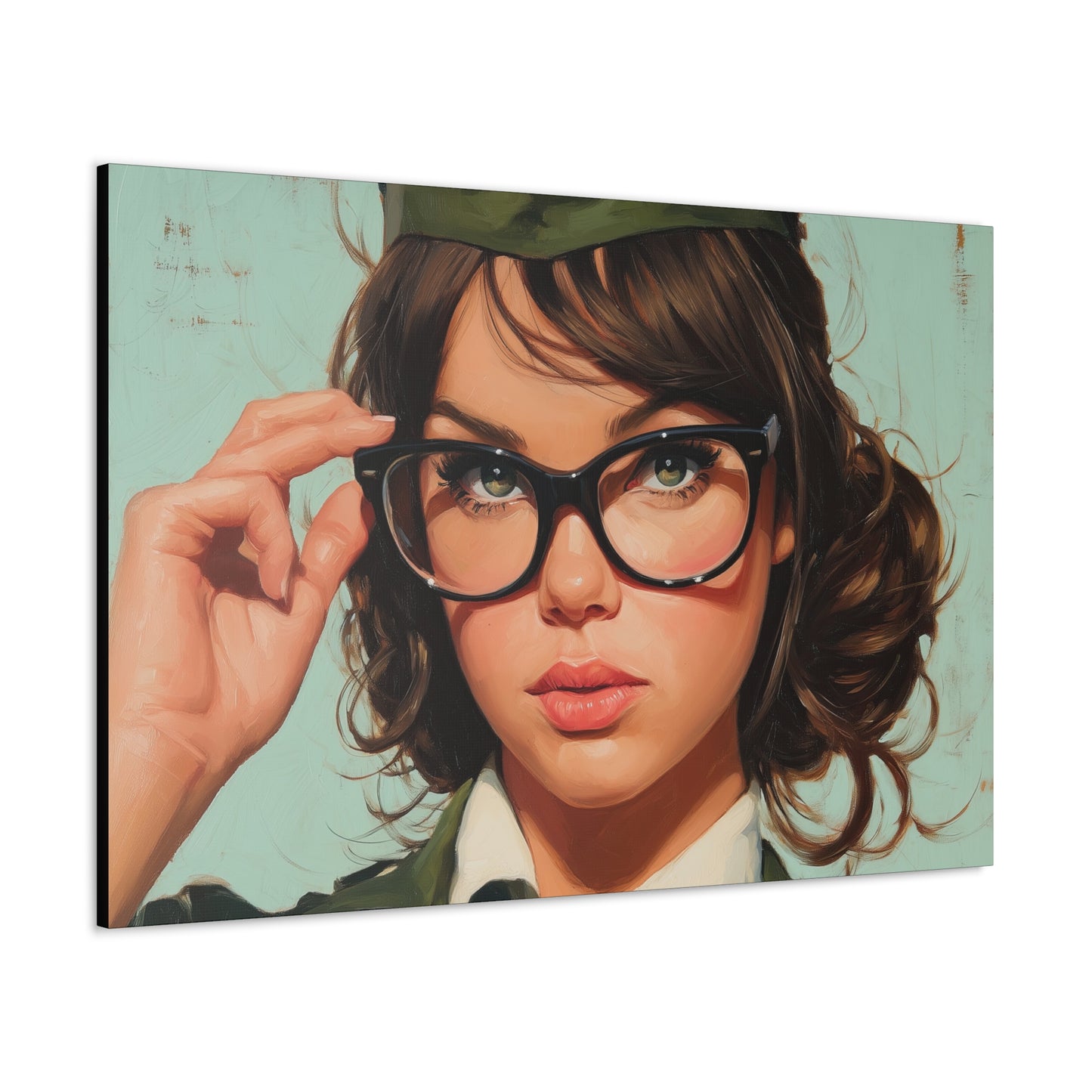 Gallery Wrapped Canvas, Liberty and Lace Art Canvas, Erotic Pinup Art Canvas – Piper