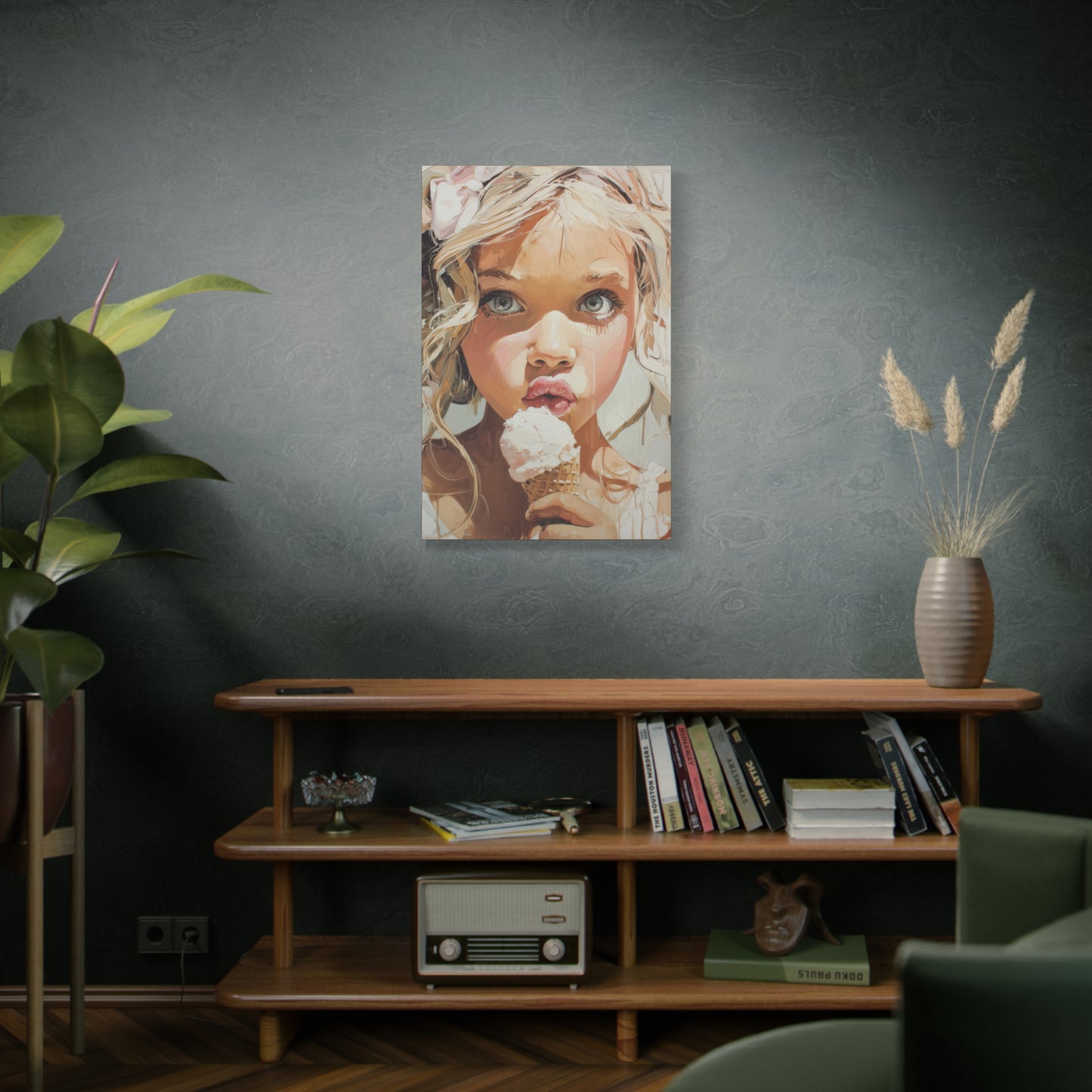 Gallery Wrapped Canvas, Sweet Summer Nostalgia, Sugar and Spice Art Canvas, Ice Cream Dreams Art – Briony