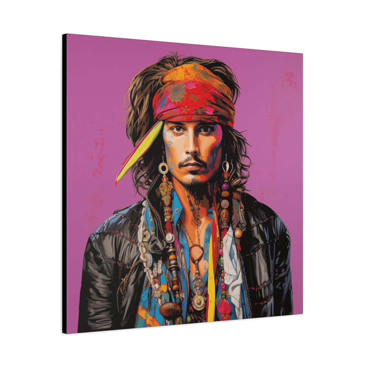 Gallery Wrapped Canvas, Celebrity Inspired, Pop Art Canvas – Johnny