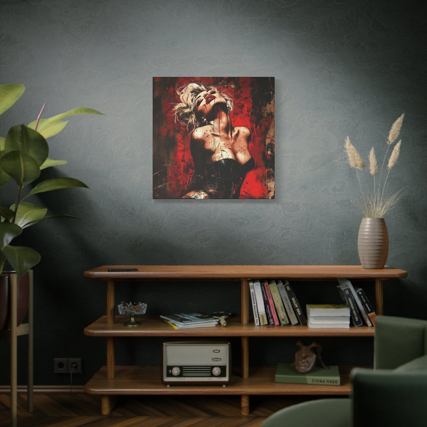 Gallery Wrapped Canvas, Guilt and Grit Adult Art Canvas, Erotic Pinup Art Canvas – Tabitha