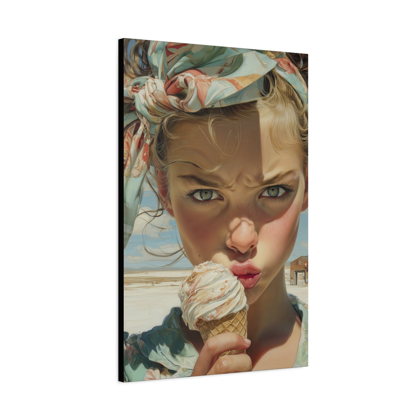 Gallery Wrapped Canvas, Sweet Summer Nostalgia, Sugar and Spice Art Canvas, Ice Cream Dreams Art – Millie