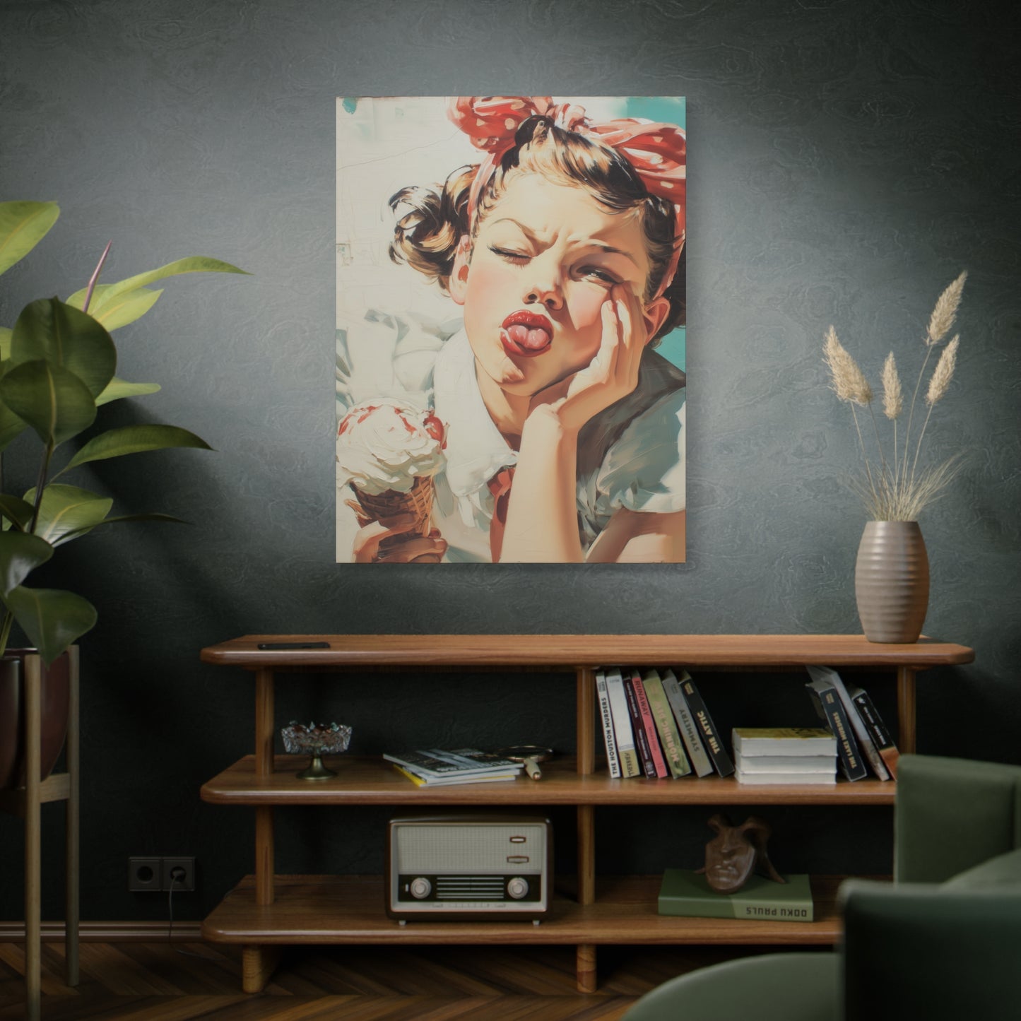 Gallery Wrapped Canvas, Sweet Summer Nostalgia, Sugar and Spice Art Canvas, Ice Cream Dreams Art – Angie