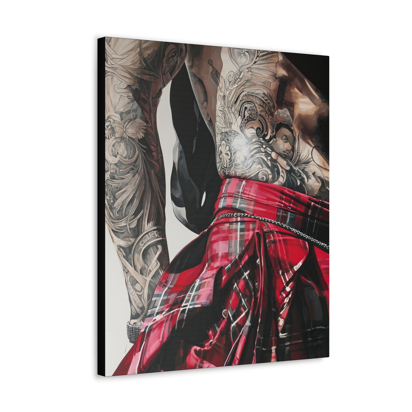 Gallery Wrapped Canvas, Kilts and Carnage Art Canvas, Erotic Pinup Art Canvas – Alexander