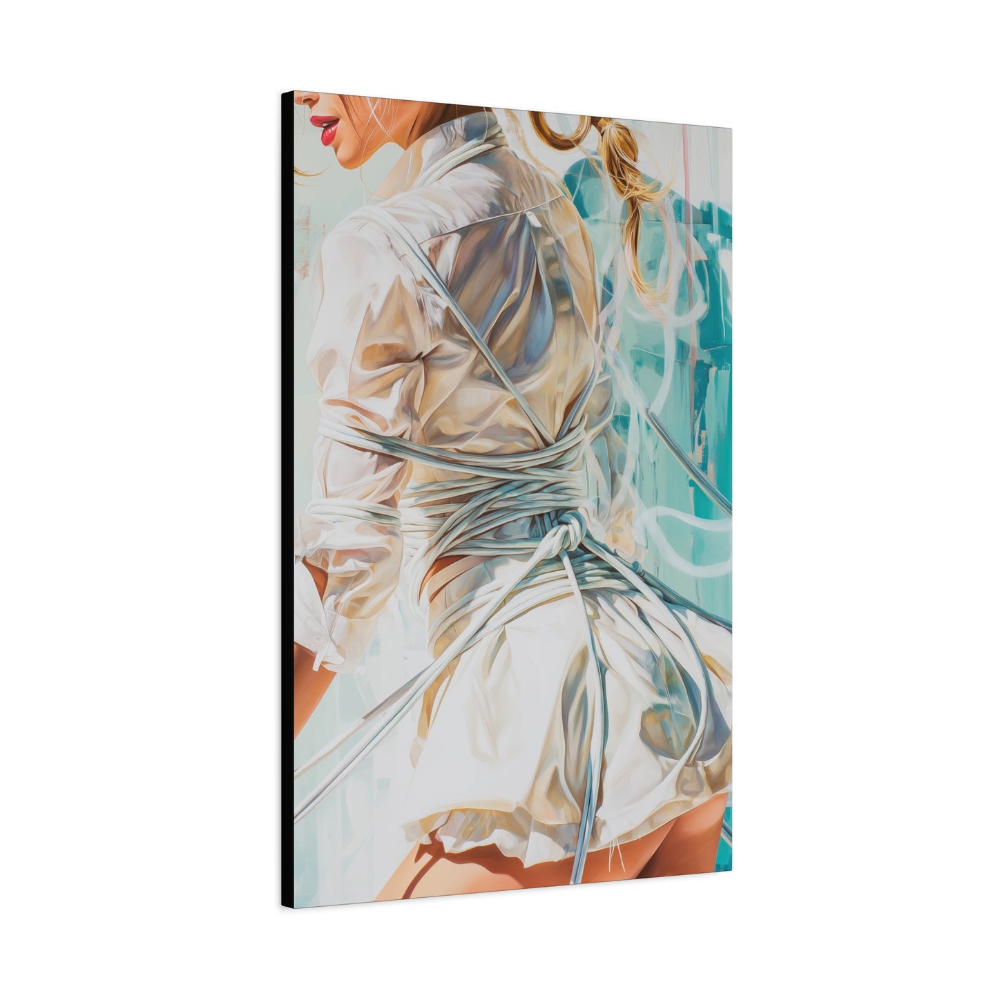 Gallery Wrapped Canvas, Ropes and Reverence Art Canvas, Erotic Shibari Art Canvas – Hannah
