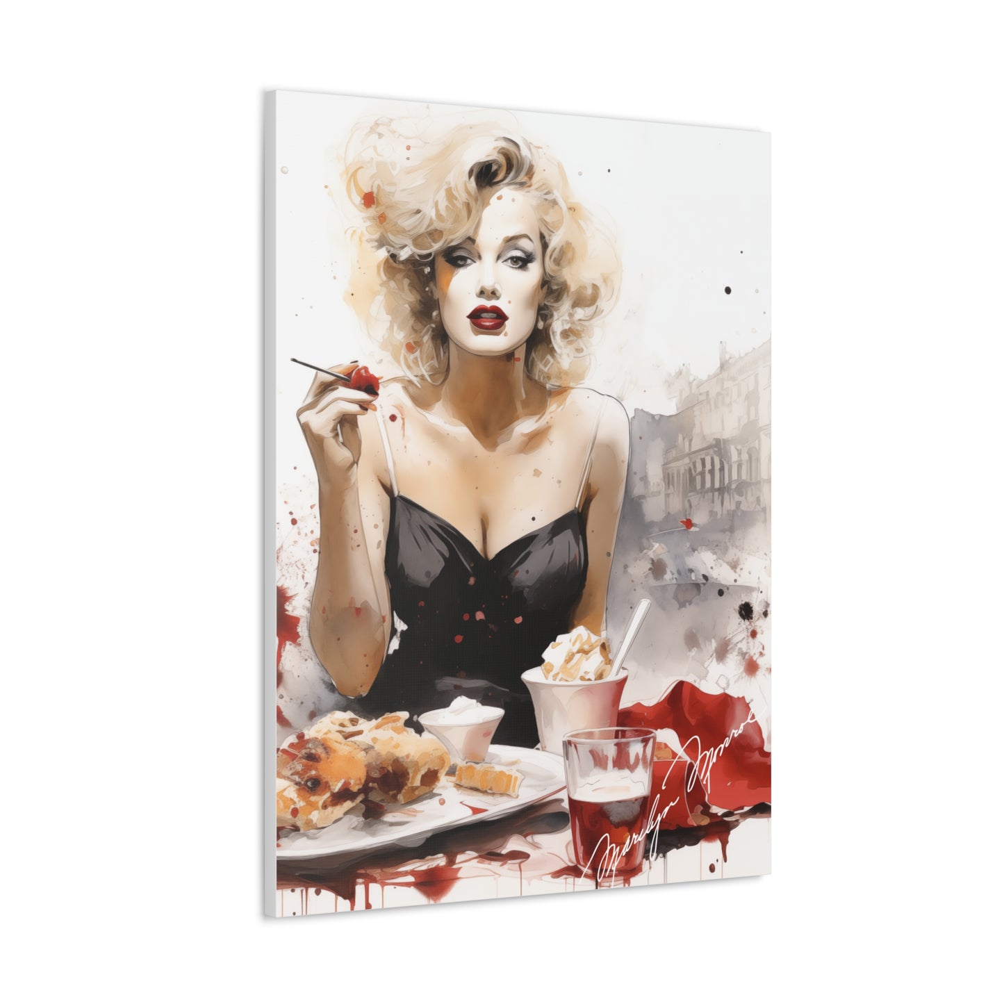 Canvas Wall Art, Gallery Wrapped Pop Art, Celebrity Wall Art – Marilyn Monroe - Cafe
