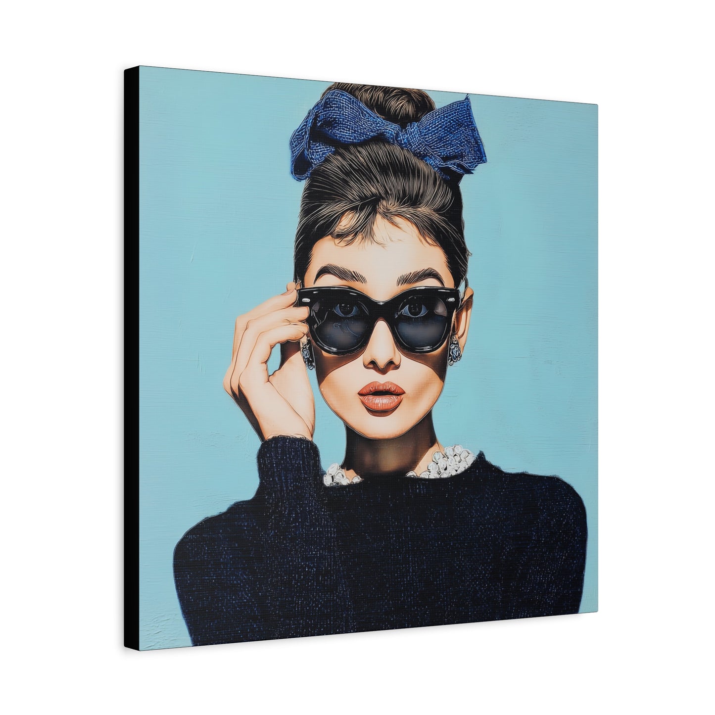 Gallery Wrapped Canvas, The Diva Project Art Canvas, Pinup Art Canvas – Audrey Hepburn - THREE