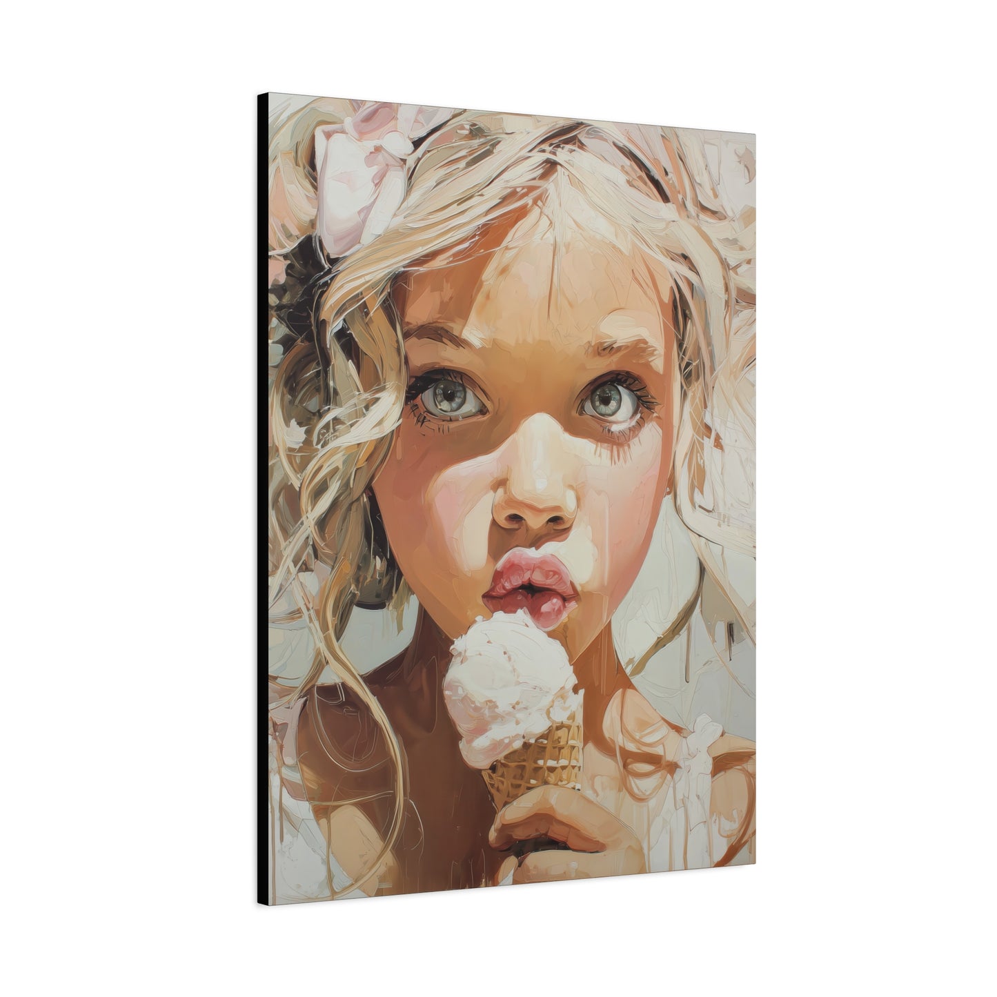 Gallery Wrapped Canvas, Sweet Summer Nostalgia, Sugar and Spice Art Canvas, Ice Cream Dreams Art – Briony