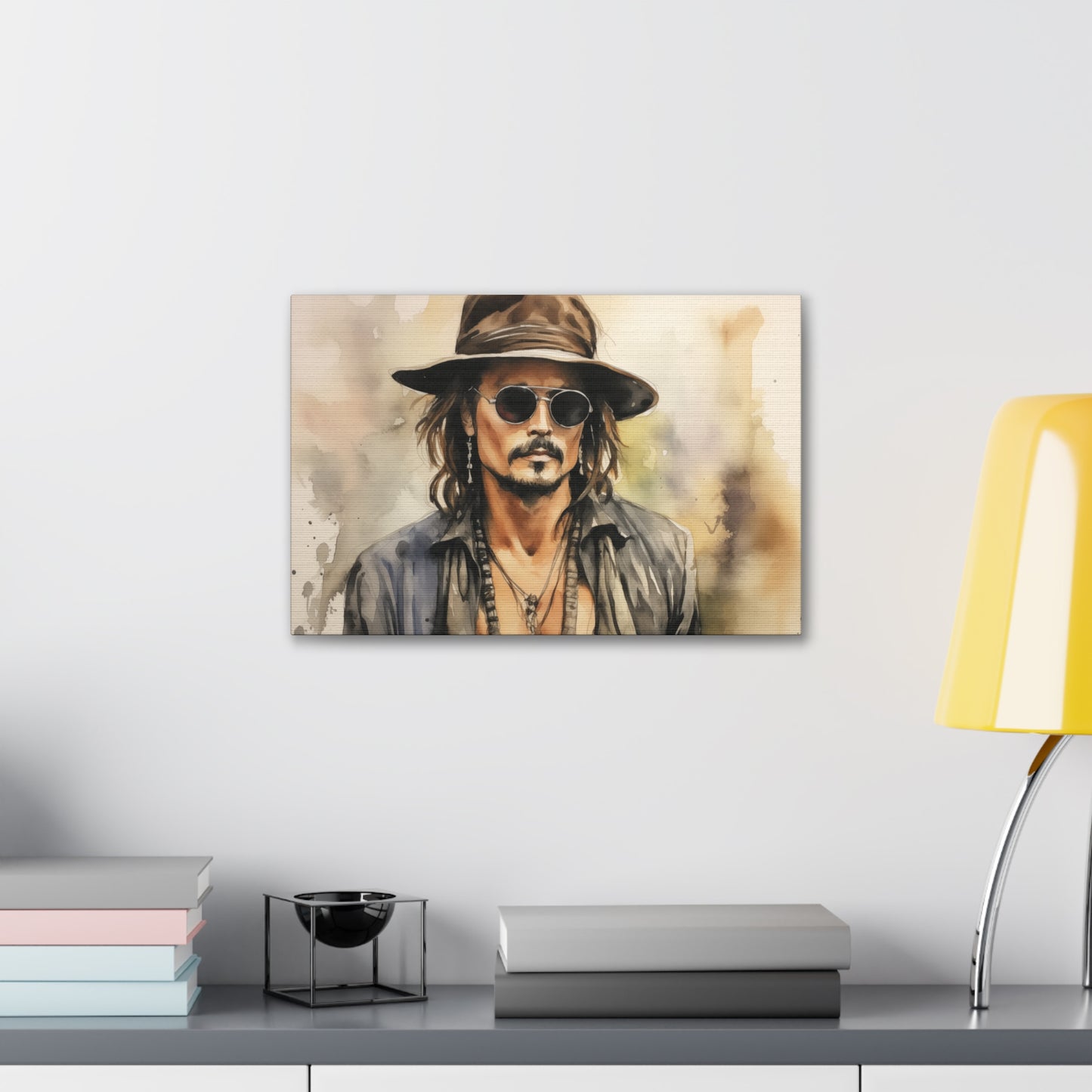 Gallery Wrapped Canvas, Celebrity Inspired, Pop Art Canvas – Johnny