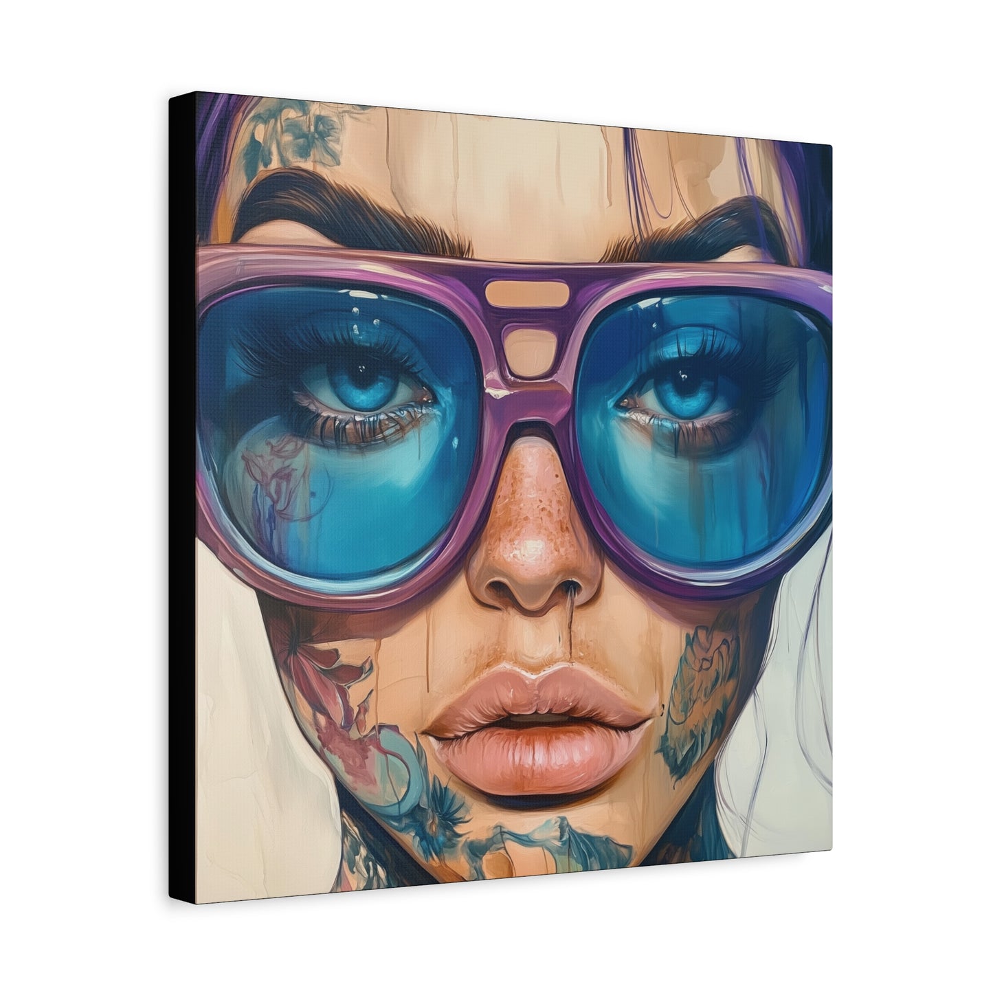 Canvas Gallery Wrap, Ladies in Lenses Wall Art, Abstract Femme Girl Art - Jane