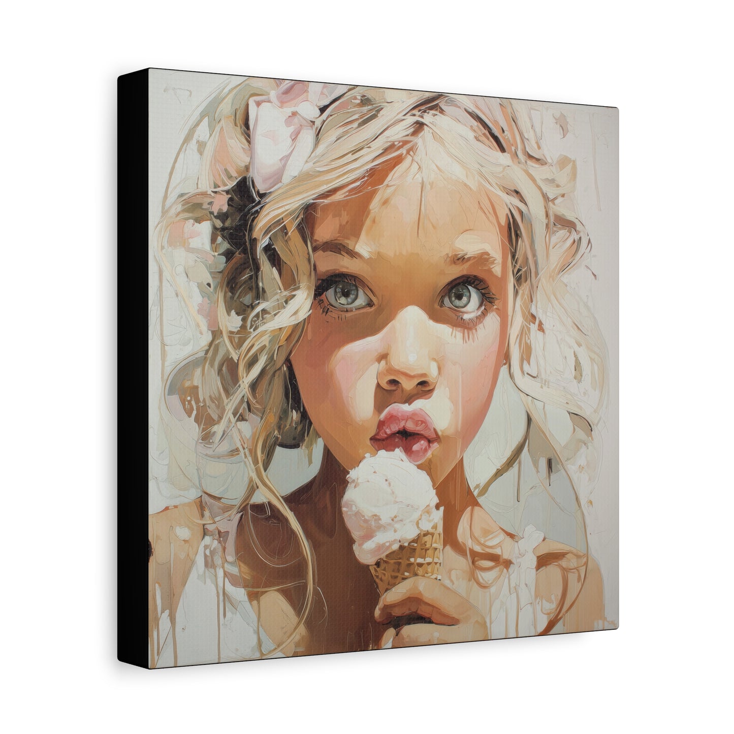 Gallery Wrapped Canvas, Sweet Summer Nostalgia, Sugar and Spice Art Canvas, Ice Cream Dreams Art – Briony