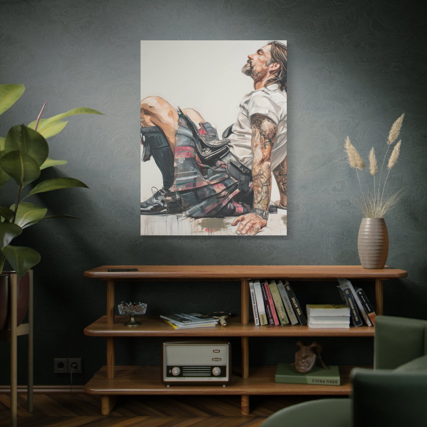 Gallery Wrapped Canvas, Kilts and Carnage Art Canvas, Erotic Pinup Art Canvas – Alastair