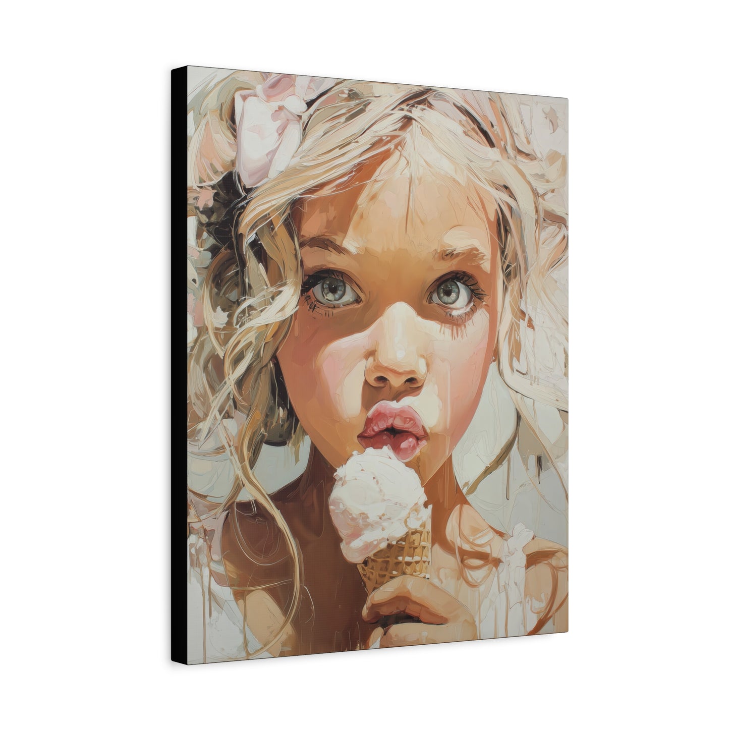 Gallery Wrapped Canvas, Sweet Summer Nostalgia, Sugar and Spice Art Canvas, Ice Cream Dreams Art – Briony