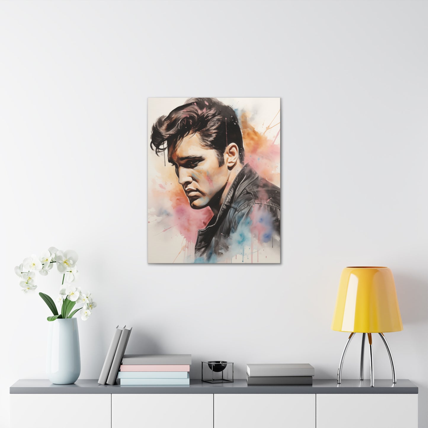 Gallery Wrapped Canvas, Celebrity Inspired, Pop Art Canvas – Elvis