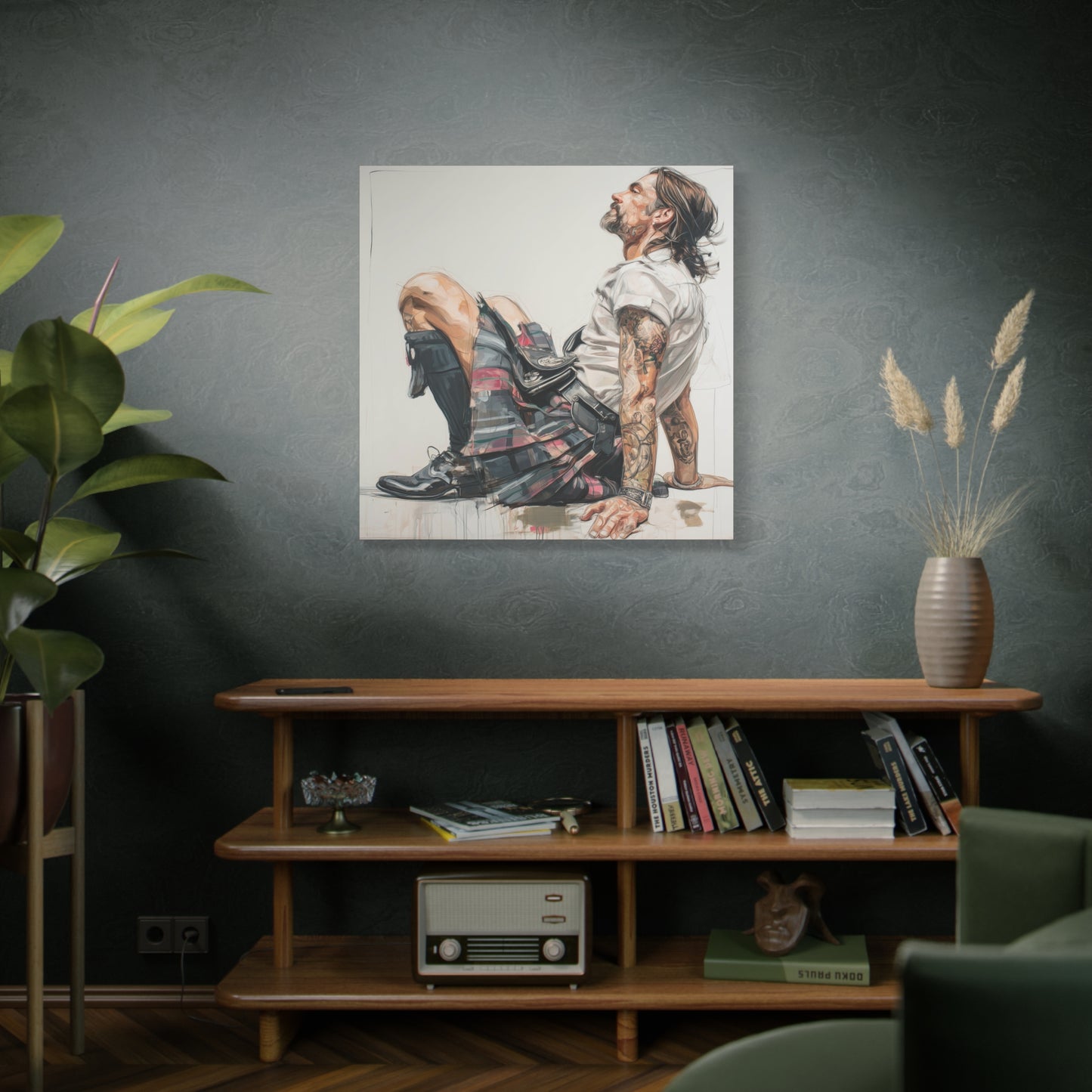 Gallery Wrapped Canvas, Kilts and Carnage Art Canvas, Erotic Pinup Art Canvas – Alastair
