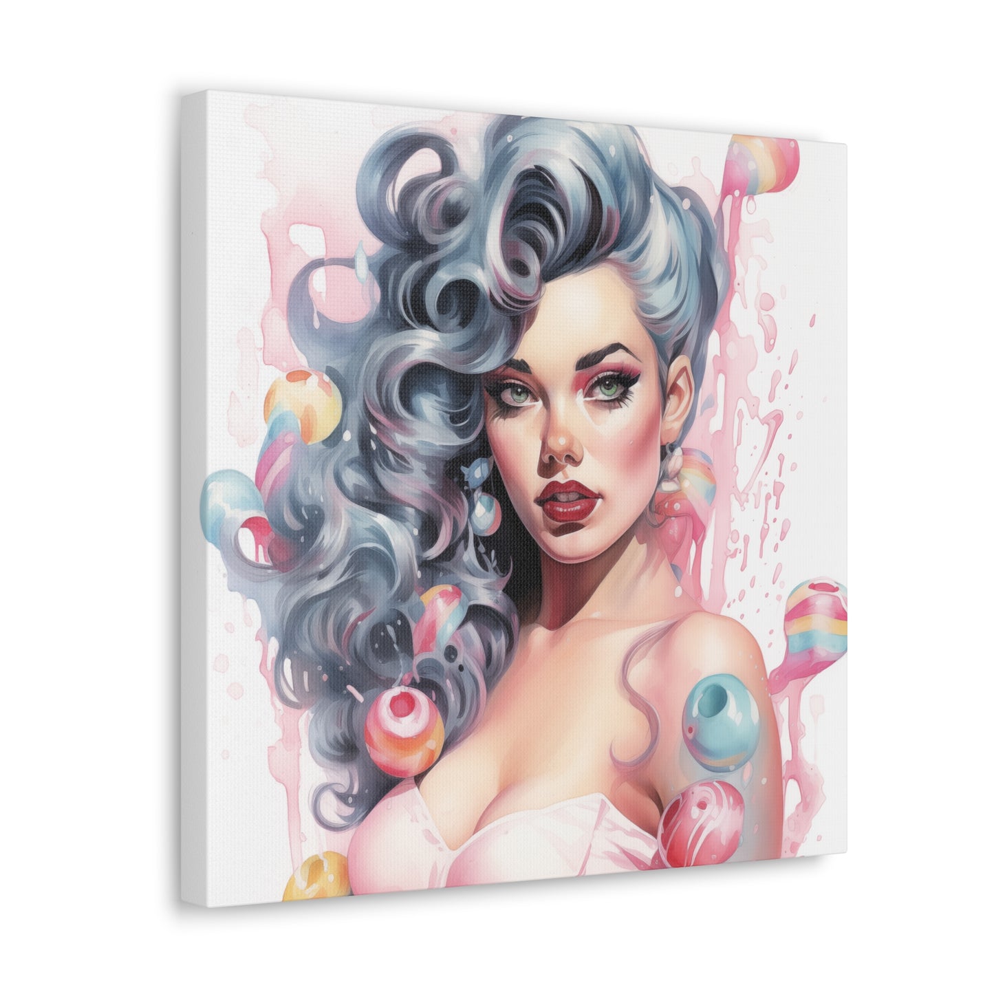 Canvas Wall Art, Gallery Wrapped Pop Art, Femme Doll Wall Art – Lux
