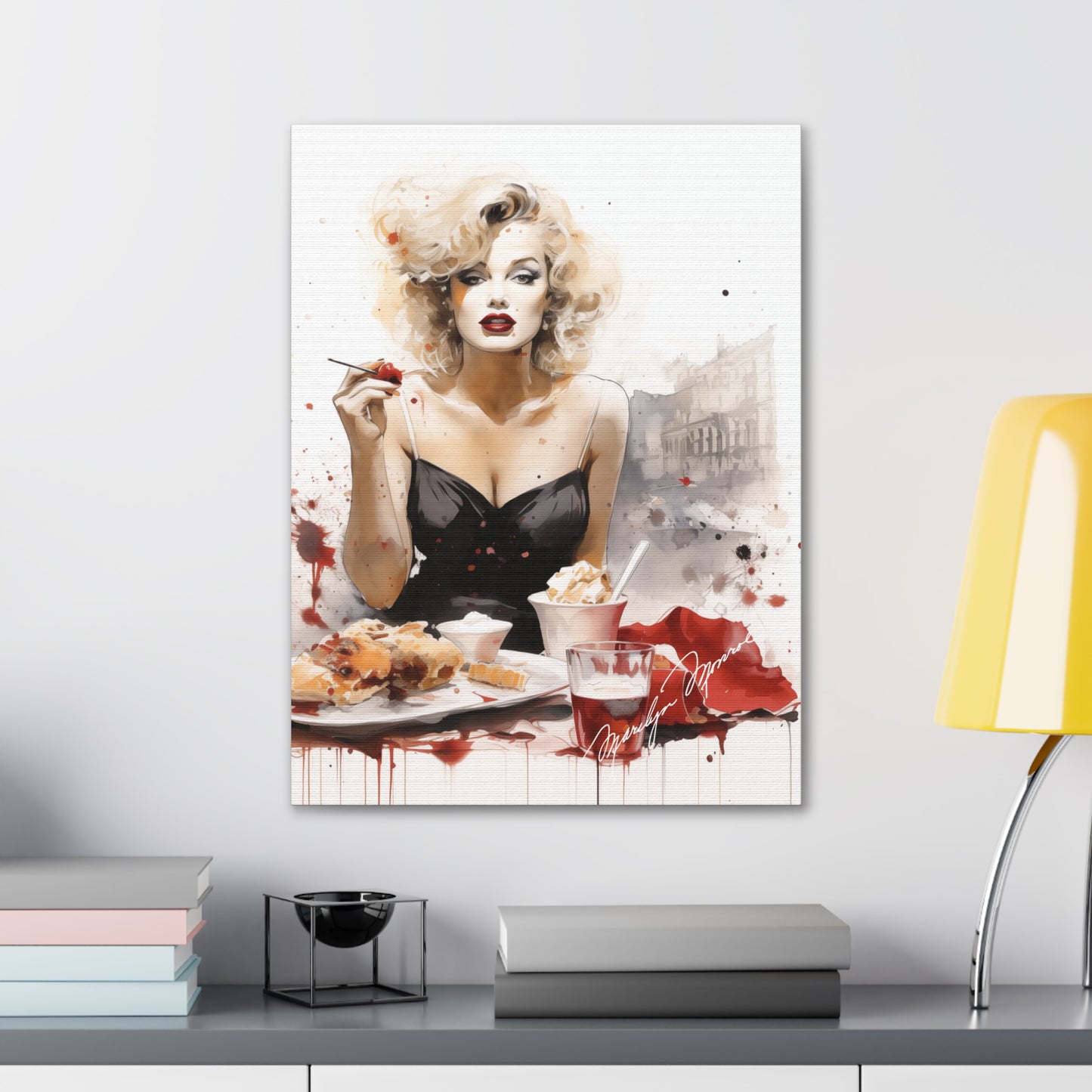 Canvas Wall Art, Gallery Wrapped Pop Art, Celebrity Wall Art – Marilyn Monroe - Cafe