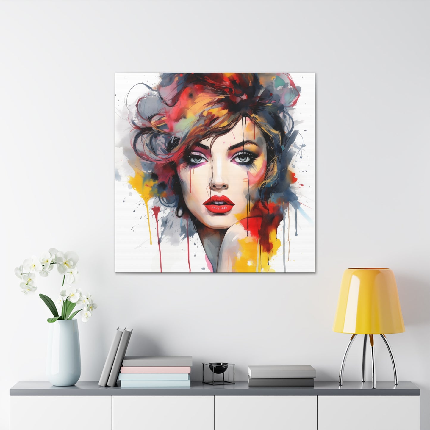Canvas Wall Art, Gallery Wrapped Pop Art, Femme Doll Wall Art – Alessia