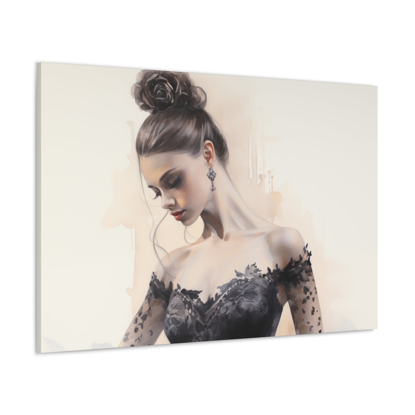 Gallery Wrapped Canvas, Ballerina Beauty, Ballet Art Canvas – Lola