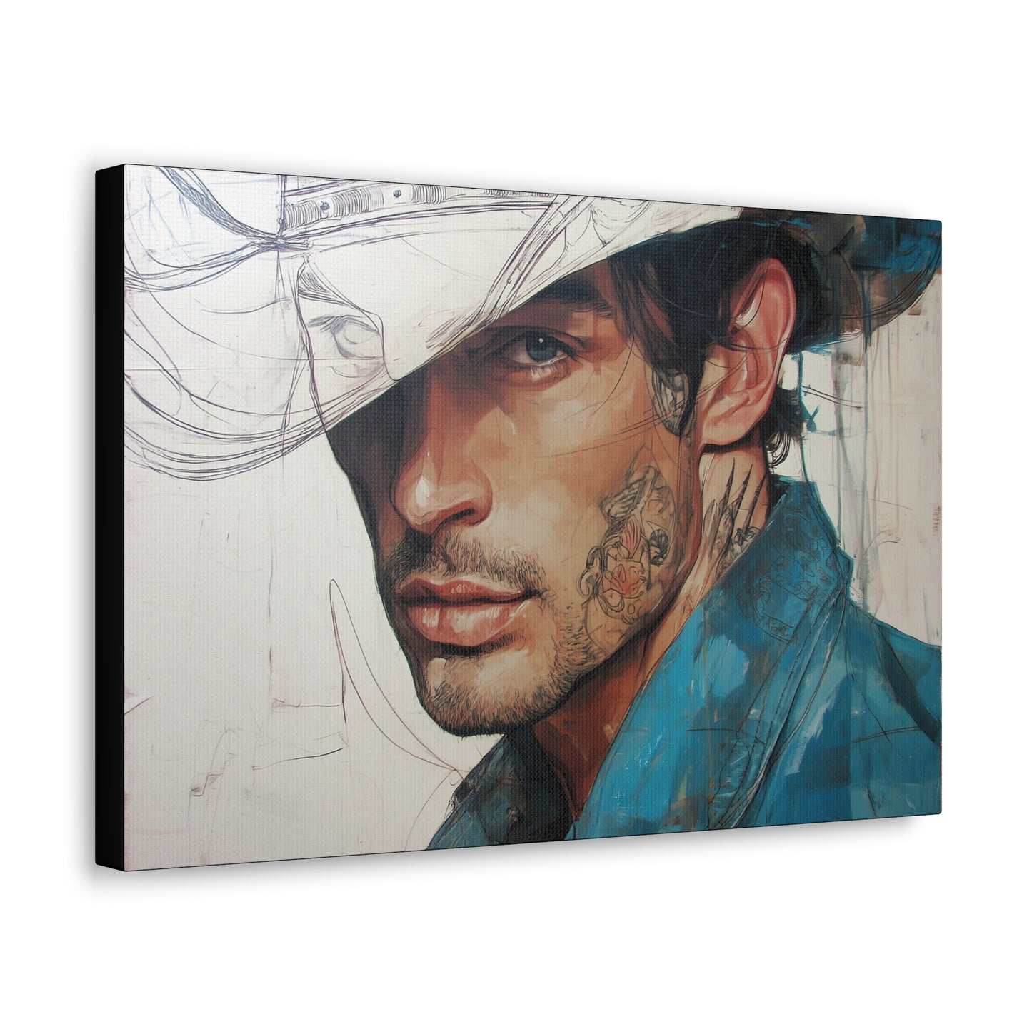 Gallery Wrapped Canvas, Wranglers and Wreckage Art Canvas, Erotic Pinup Art Canvas – Jack